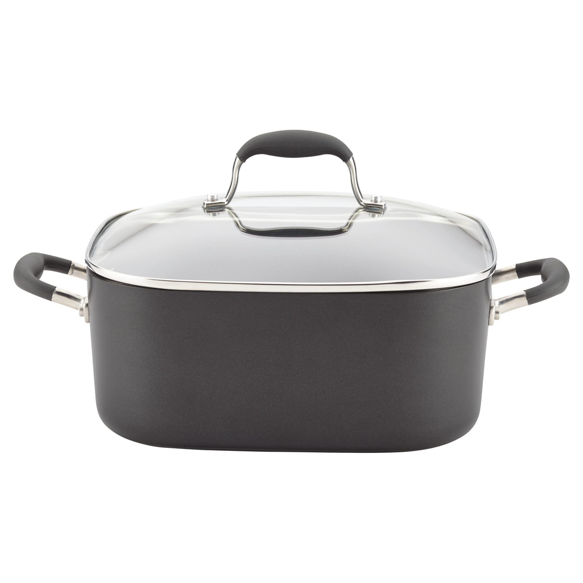 Anolon Advanced Hard Anodized Nonstick Casserole Dish/Casserole Pan With Lid - 7 Quart, Graphite Gray