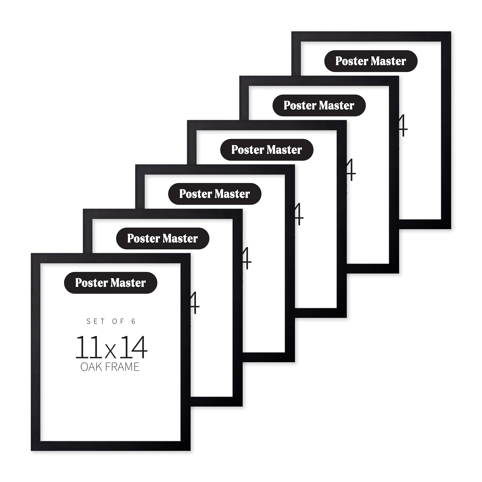 Poster Master 11x14 Black Wood Frames - 11x14 Poster Frames - Frame for Wall Art - Frame for Poster - 11x14 Frame Wood - Art Fra
