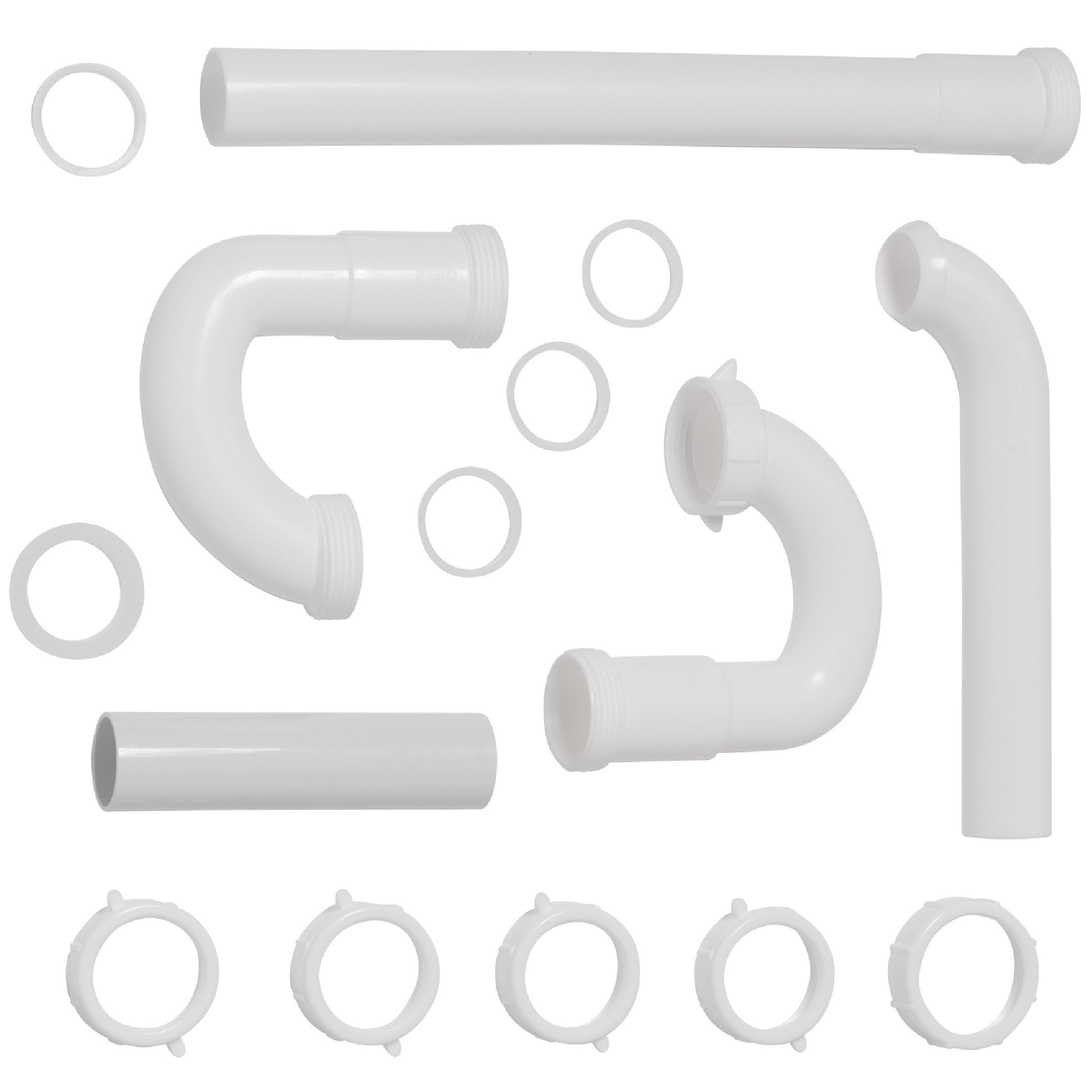Plumb Craft Kitchen Drain Repair Kit 7027010N, White Plastic, Fits Most Sinks
