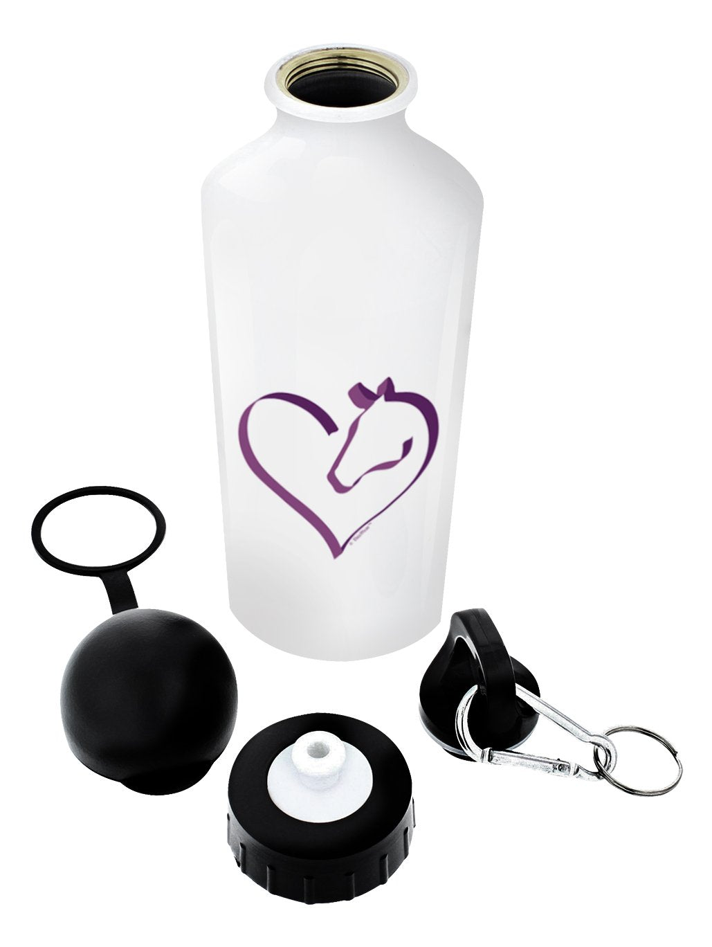 Horse Lovers Gifts Horse Heart Equestrian Gifts Horse Water Bottle Horse Lover Gifts Aluminum Water Bottle With Cap & Sport Top