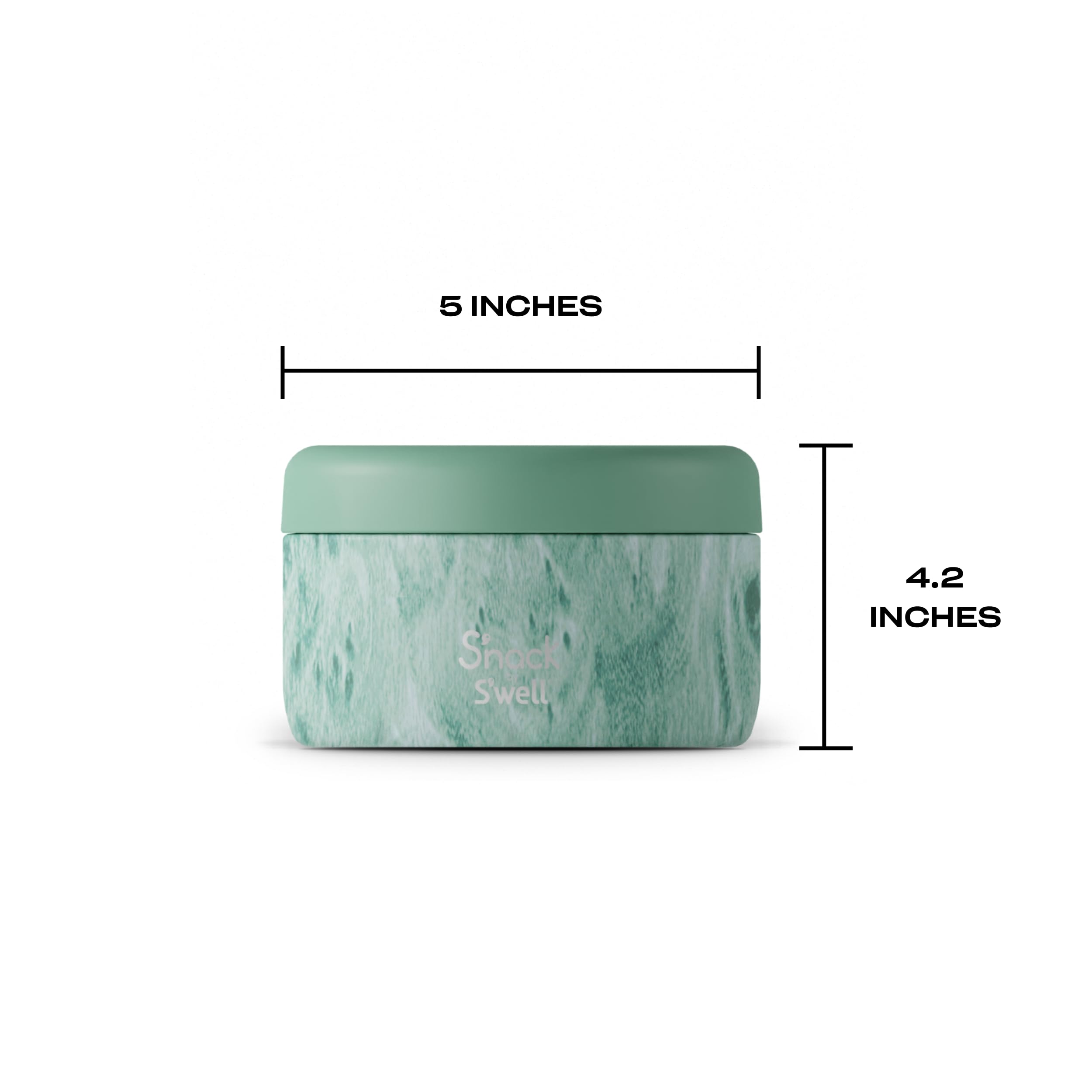 S'Well S'Nack Stainless Steel Food Container - 10 Oz - Peppermint Tree - Double-Layered Insulated Bowls Keep Food Cold For 10 Ho