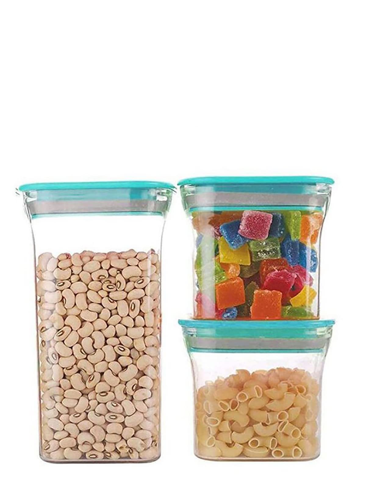 Hometales MultiPurpose Container 1100Mlx1,550Mlx2,Sky Blue Lid (3U)