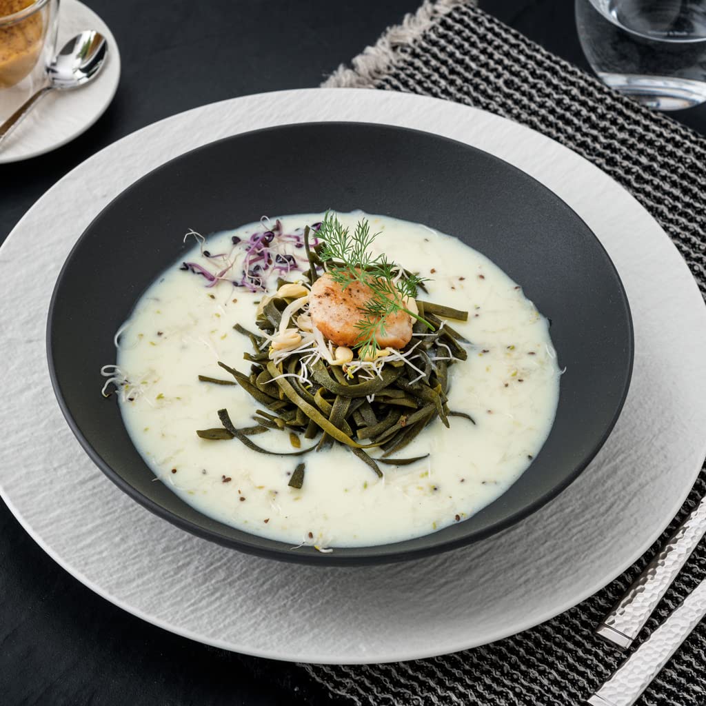 Villeroy & Boch Manufacture Rock Deep/Rim Bowl, 11.5 In, Premium Porcelain, Gray