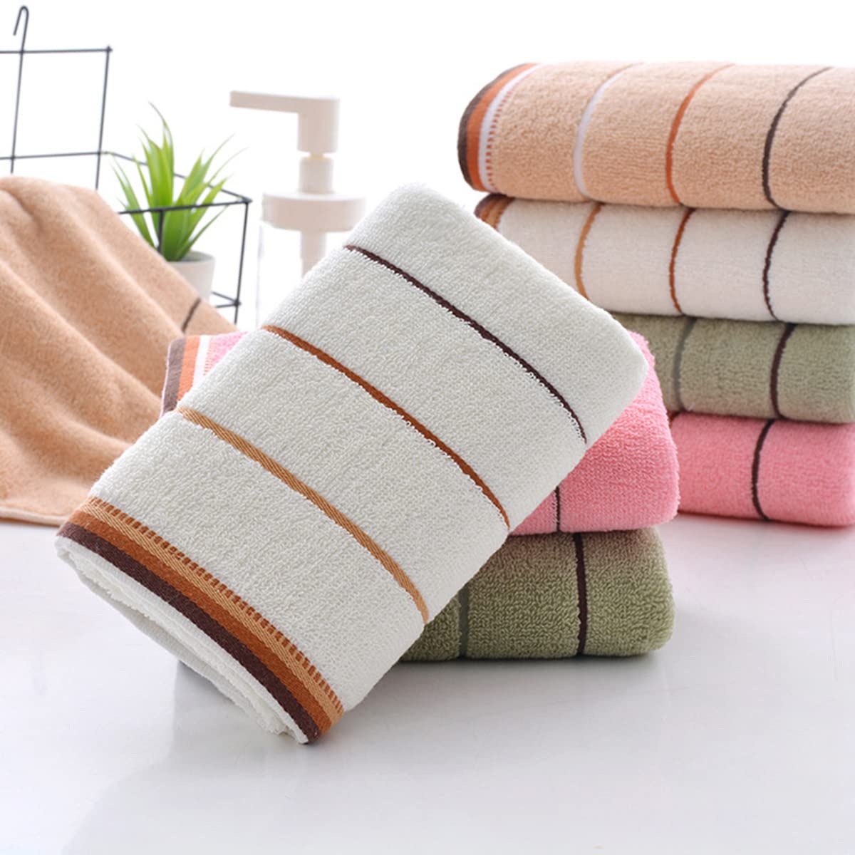 QRITY 100% Cotton Hand Towels Bath Towels Set (4 Packs  35x 75CM)- Multi Color Towels with High Absorbency (Variety)  Multipurpose Use fit for Bath  Hand  Face  Gym or Spa