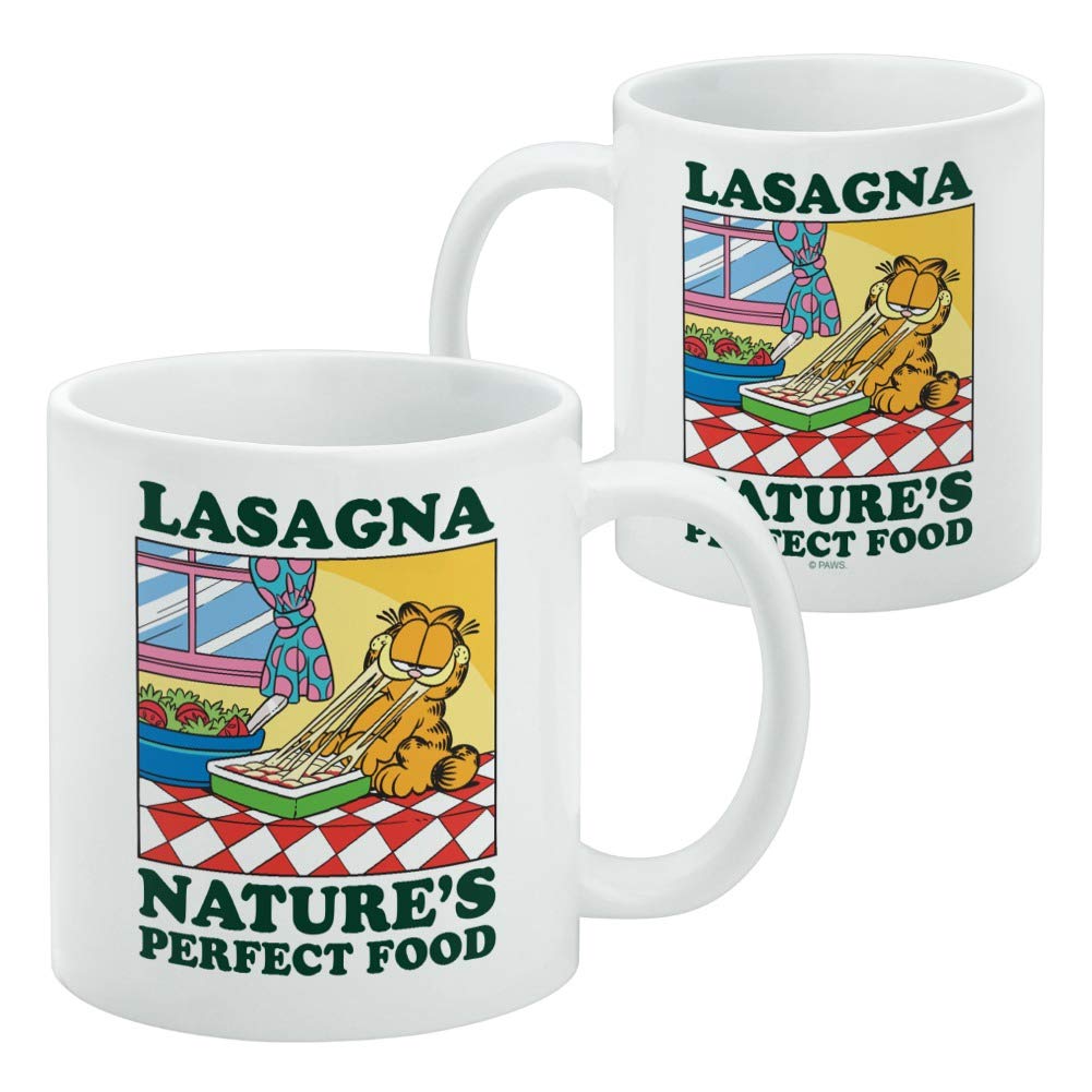 Garfield Lasagna The Perfect Food Ceramic Coffee Mug, Novelty Gift Mugs For Coffee, Tea And Hot Drinks, 11Oz, White