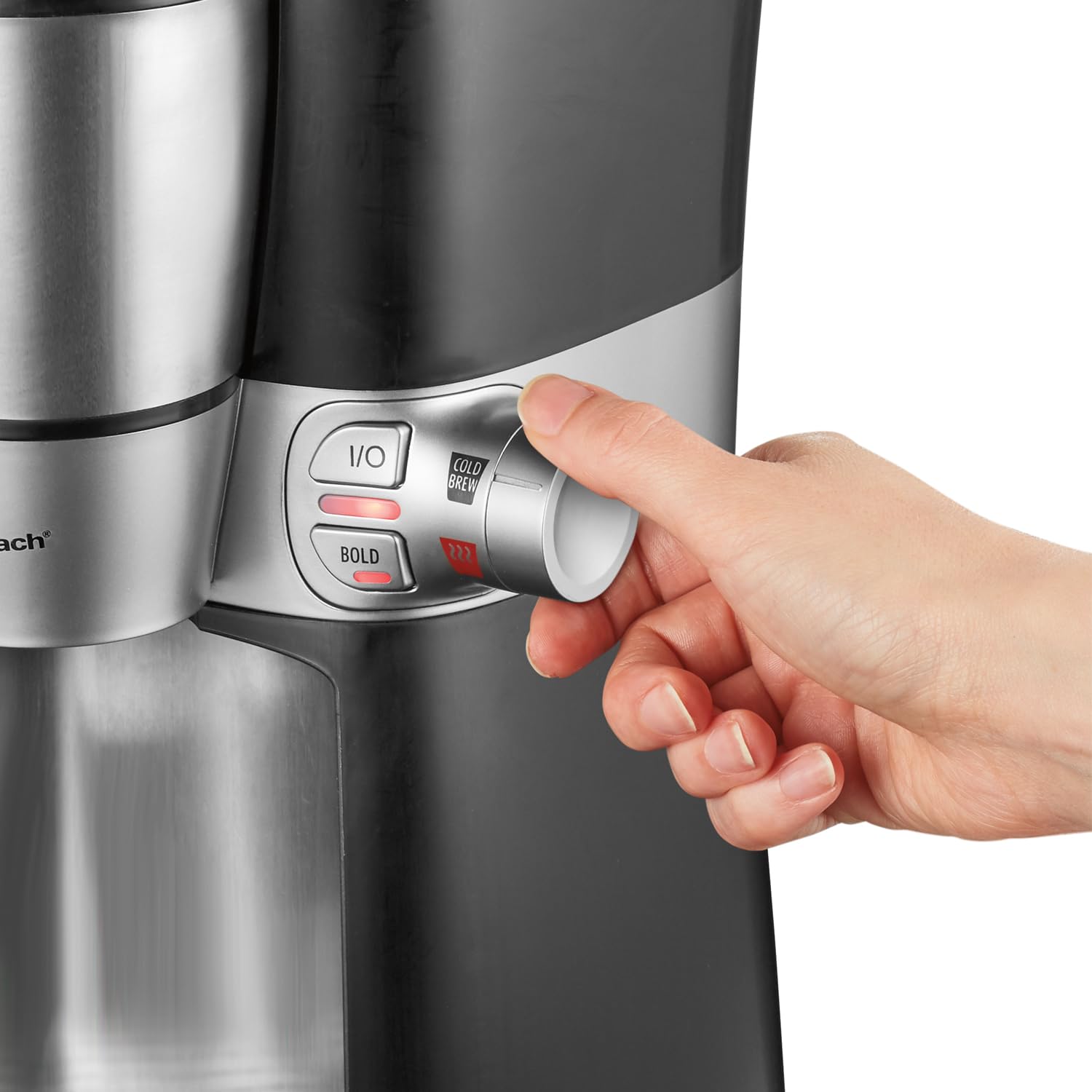 Hamilton Beach Convenient Craft Rapid Cold Brew & Hot Coffee Maker, Single Serve Ground Coffee Brewer, 16 Oz. Capacity, Black, 4