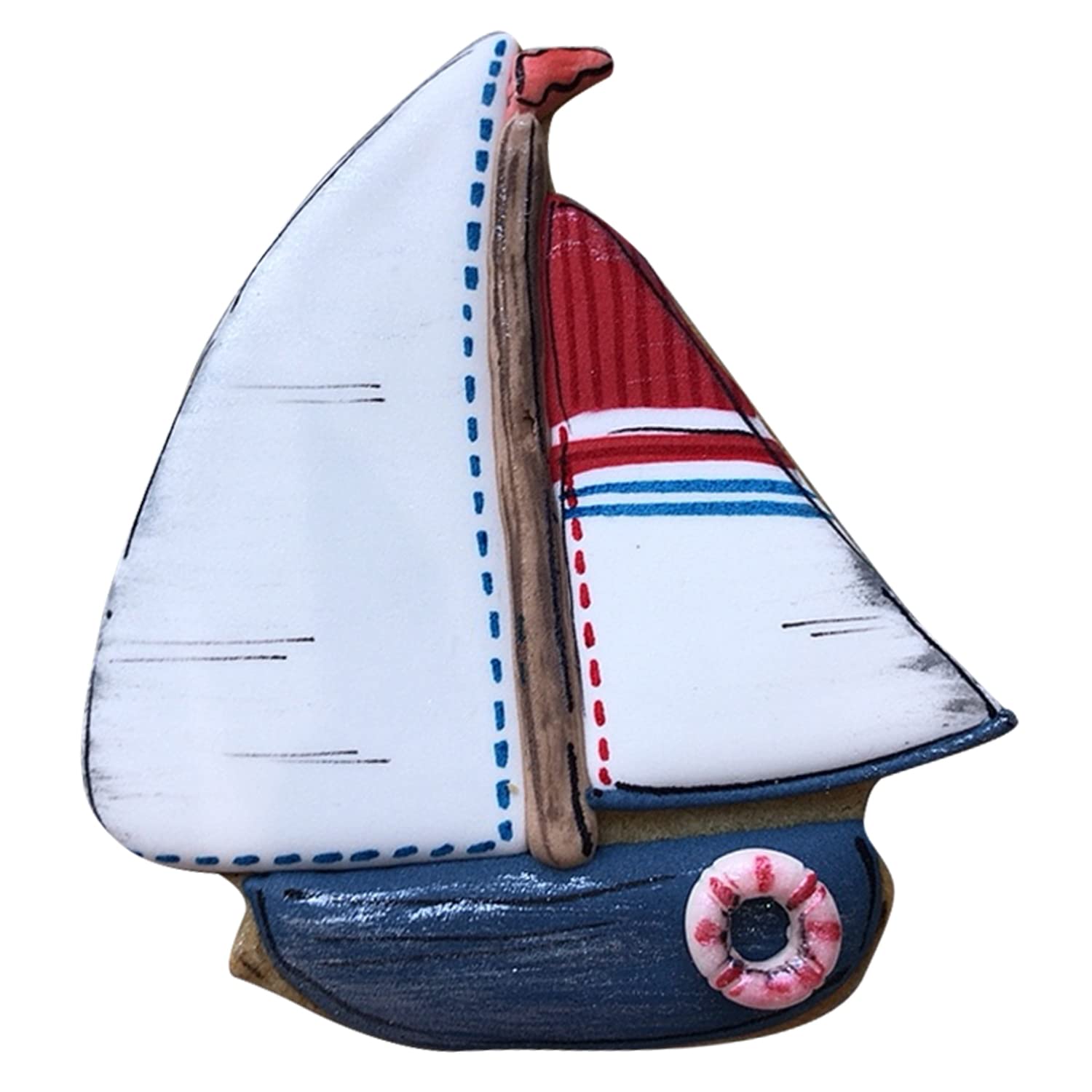 Liliao Nautical Sailboat Cookie Cutter, 3.7'', Biscuit Bread Sandwich Cutters, Stainless Steel