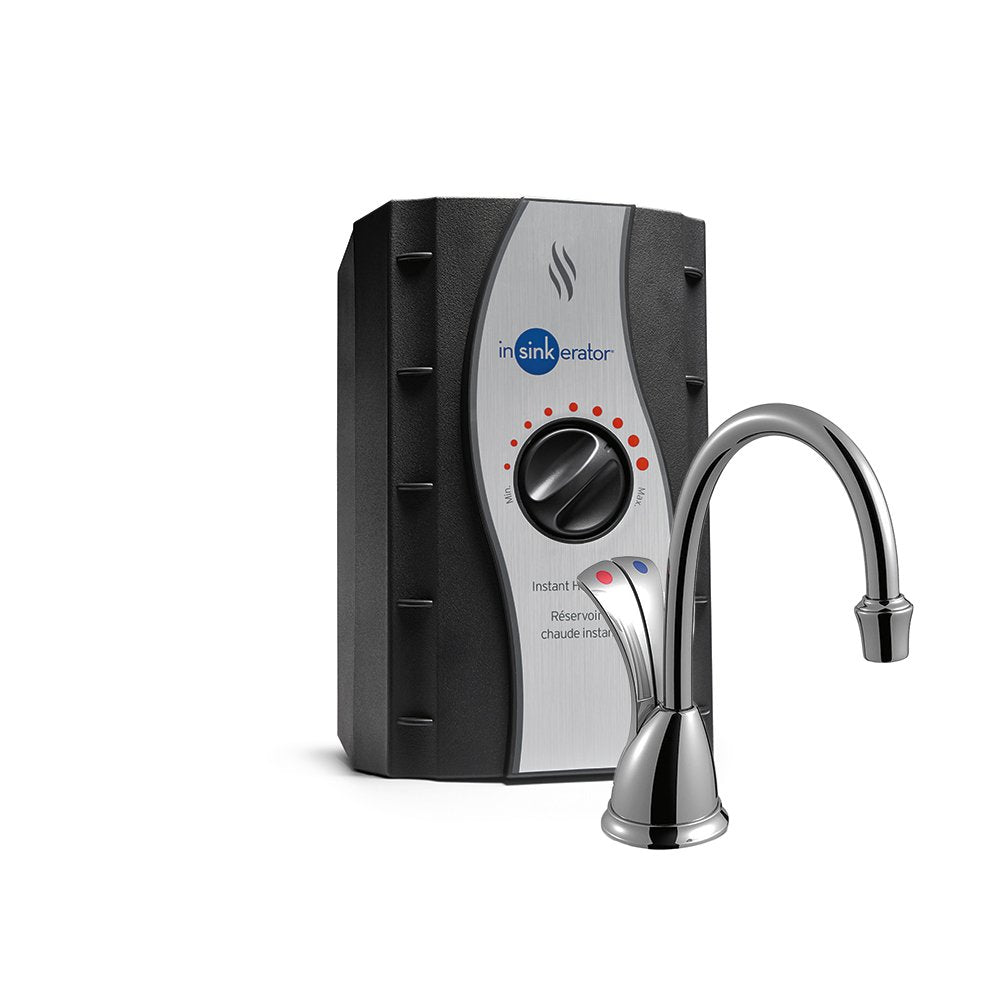 Insinkerator Wave Instant Hot And Cold Water Dispenser System - Faucet & Tank, Chrome, Hc-Wave-C