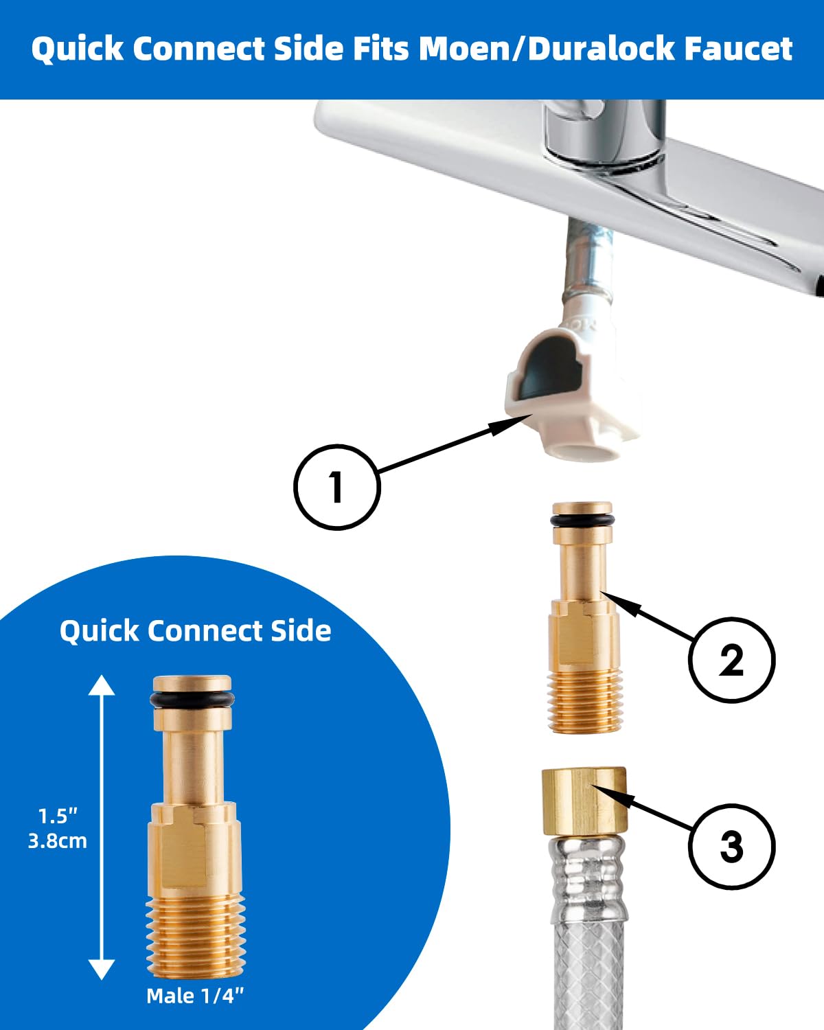 Kitchen Sink Faucet Sprayer Head Attachment Compatible With Moen Faucet Sprayer Replacement, Kitchen Sink Side Sprayer With Tran