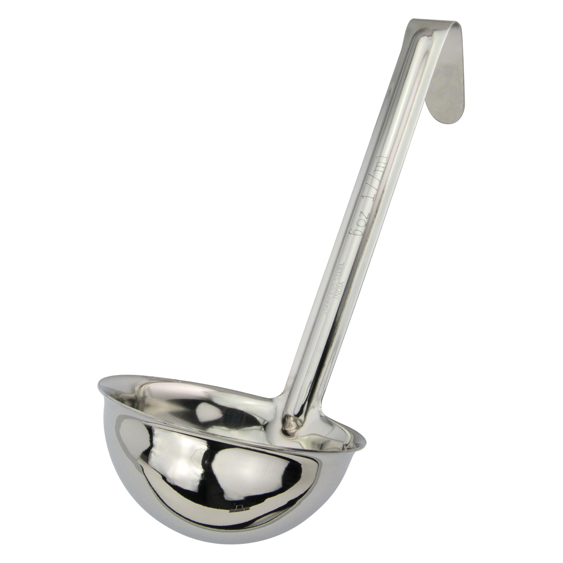 Winco One Piece Stainless Steel Ladle, 6 Ounce, 6''