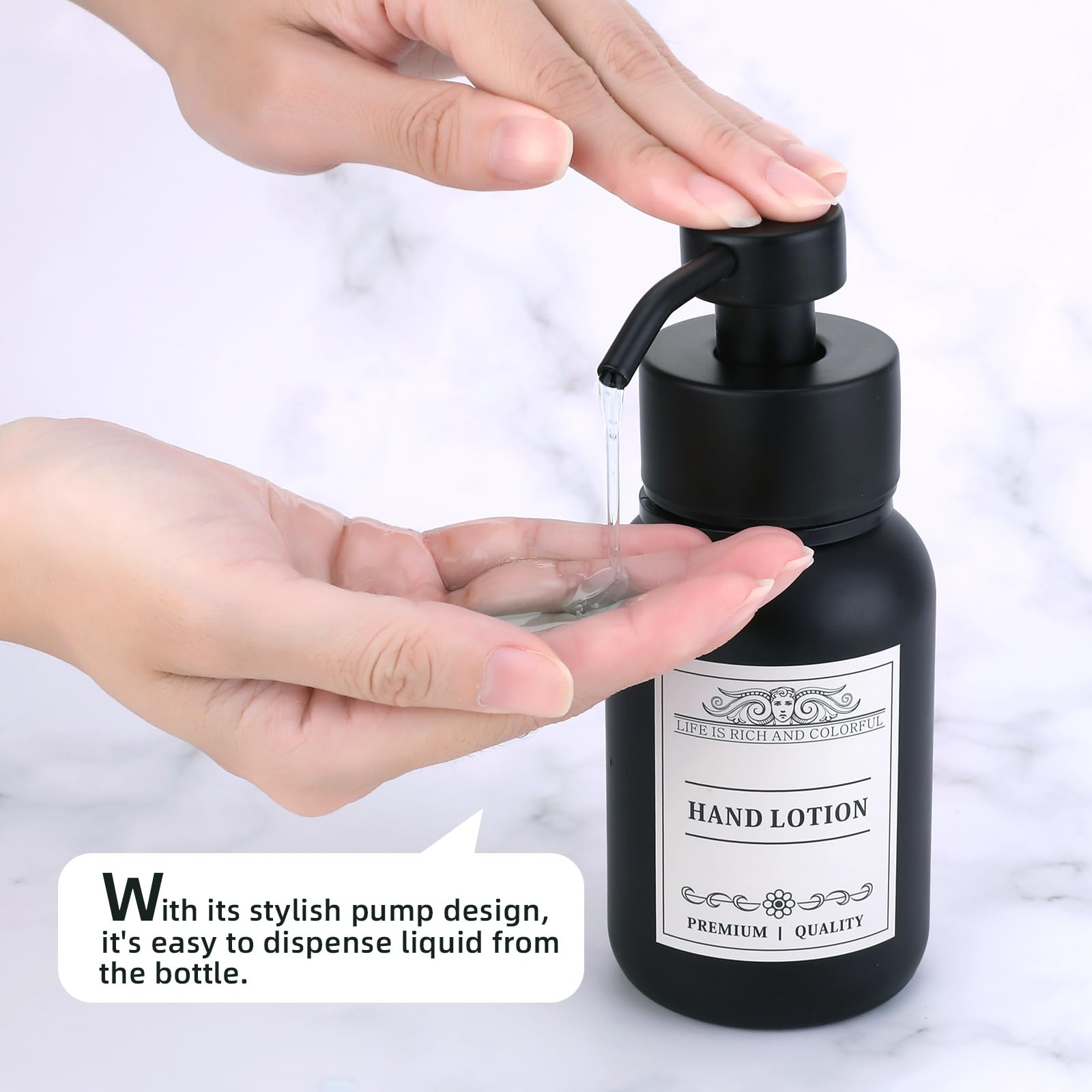 Nobtou 2-Pack Black Shower Soap Dispenser Set With Pumps And Drill-Free Wall Mount, 8.5 Oz Hand Soap Dispensers With Waterproof