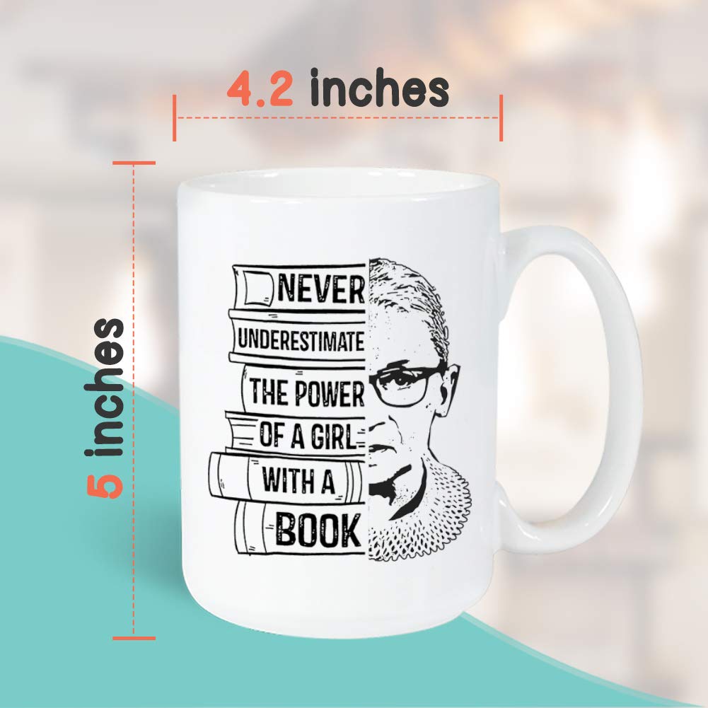 Bookworm Mug 15Oz Bookish Mugs For Readers Book Club Lovers Nerd Women, White