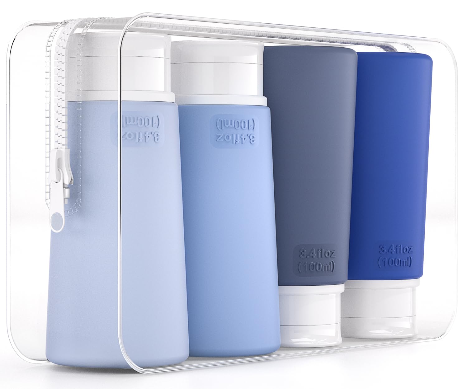 Valourgo Travel Bottles For Toiletries, Tsa Approved 3.4Oz Portable Travel Bottles, Bpa Free Leak Proof Travel Tubes Refillable