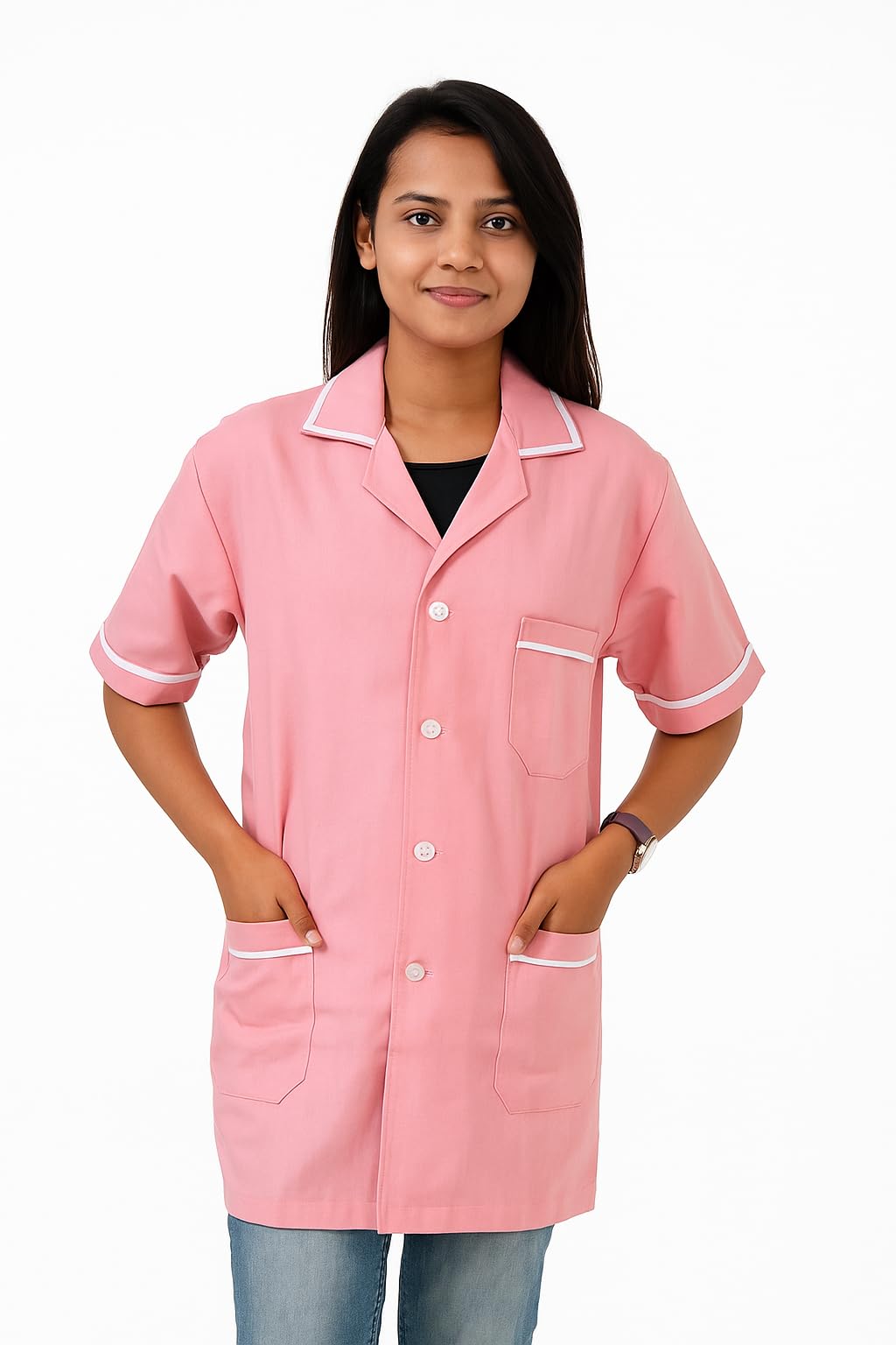 Hangerage Pink Female Staff Apron