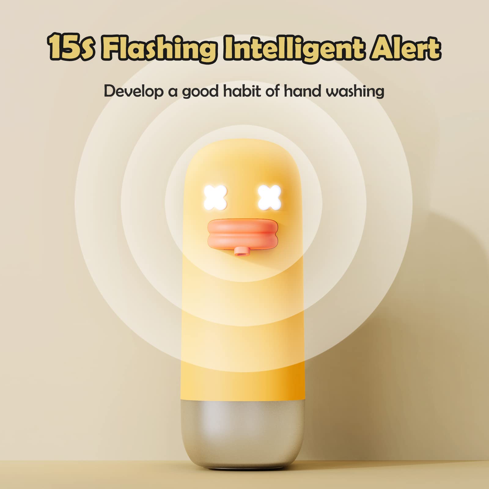 Seawah Automatic Foaming,Rechargeable Cute Bubble Duck Touchless Hand Foam Soap Dispenser For Bathroom,Smart Electric Sensor Soa