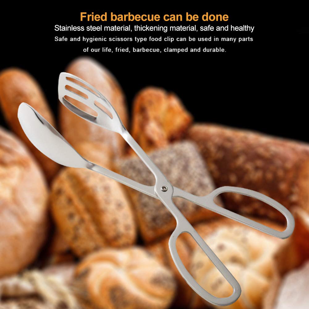 Food Tongs, Stainless Steel Kitchen Tongs Salad Tongs For Cooking, Barbecue, Pastry, Sandwich, Ice, Serving Scissors Tongs