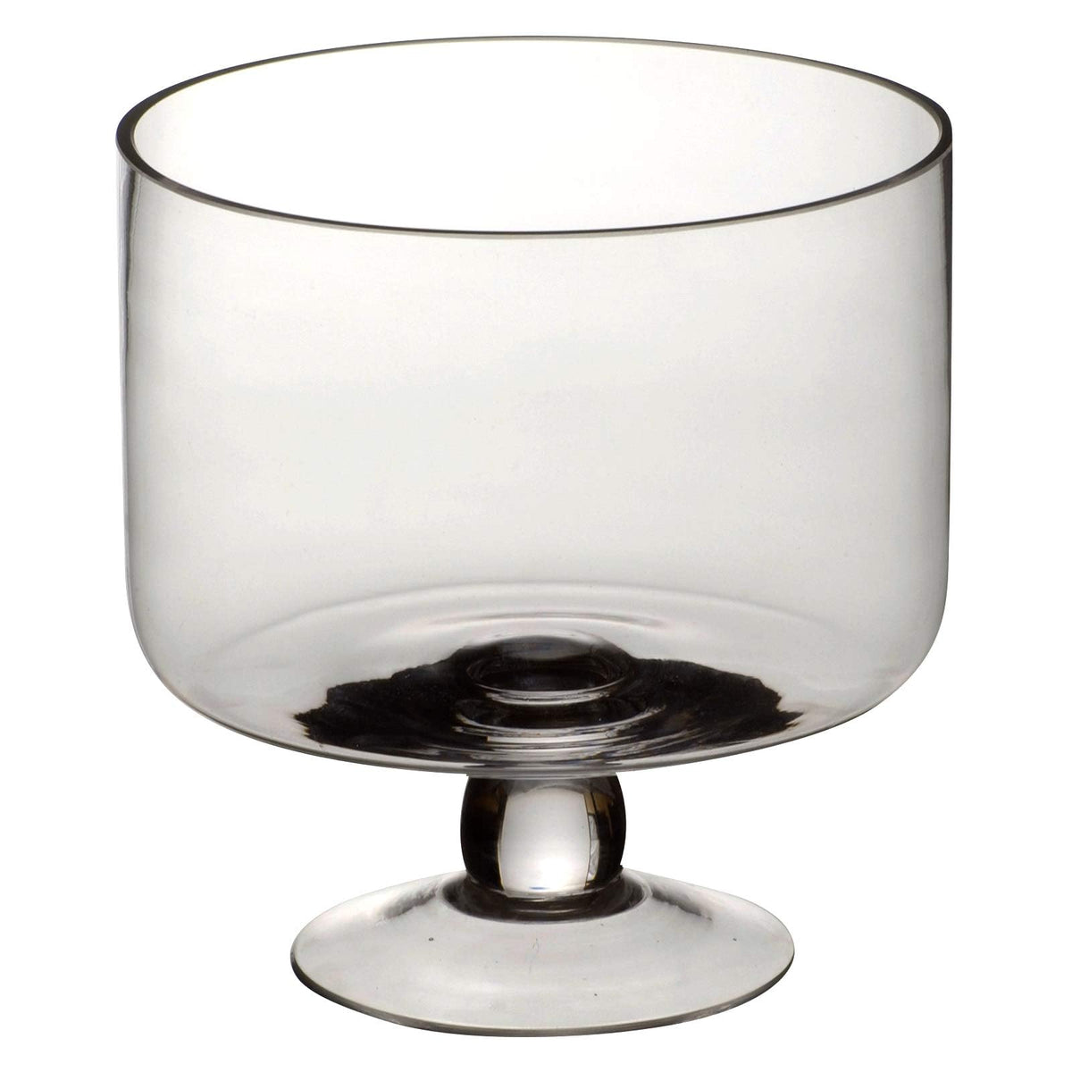 Artland Glass Trifle Bowl With Classic Modern Design, Clear | For Round Dessert - Cakes, Pastries, Ice Cream - Versatile For Mix