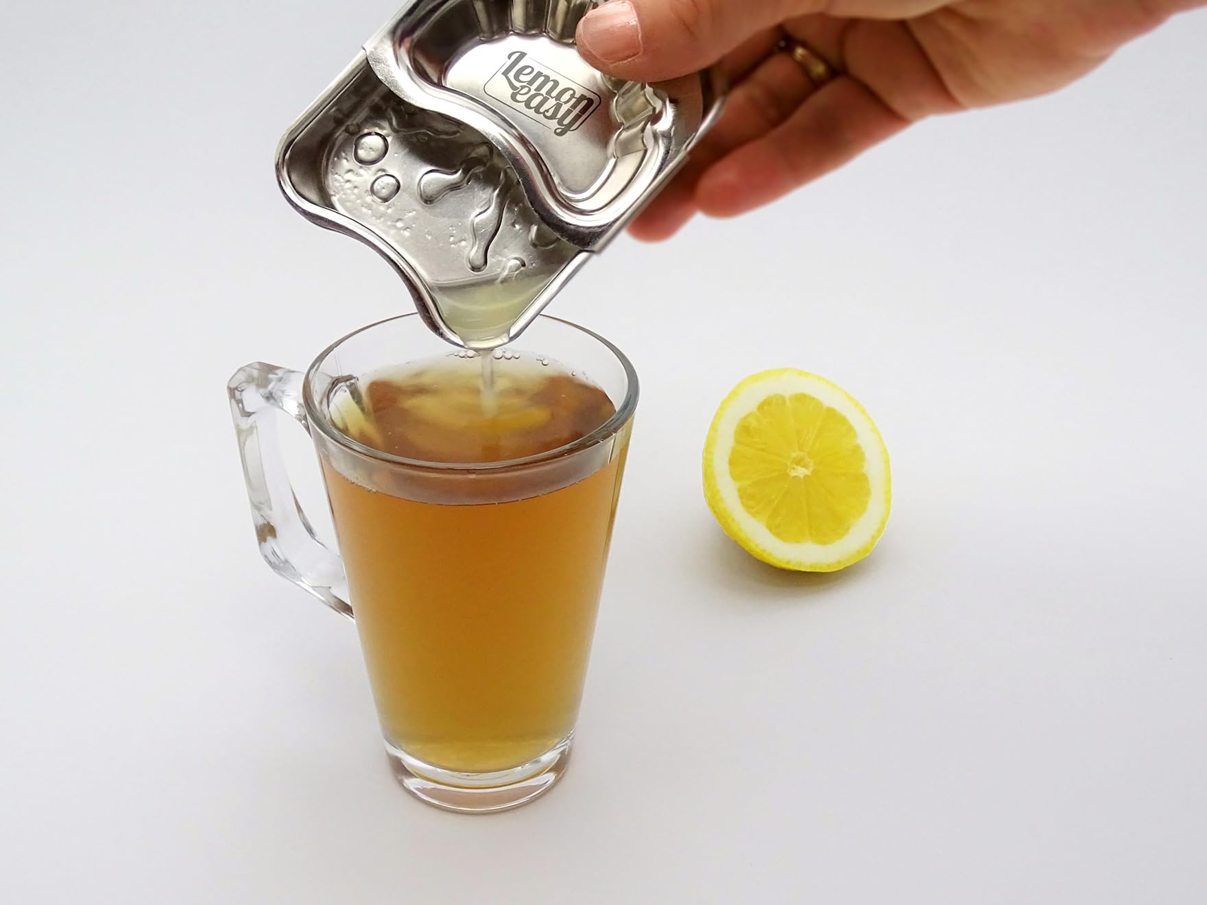 Germany'S Favorite - Lemoneasy Lemon Slice Squeezer - Stainless Steel Press - Ergonomic, Effortless, Lime, Orange, And Citrus Fr