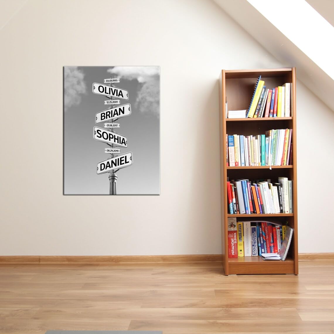 Viragil Personalized Child'S Name Vintage Street Sign Canvas Poster, Street Sign Multi-Names Poster Canvas, Street Signs Customi