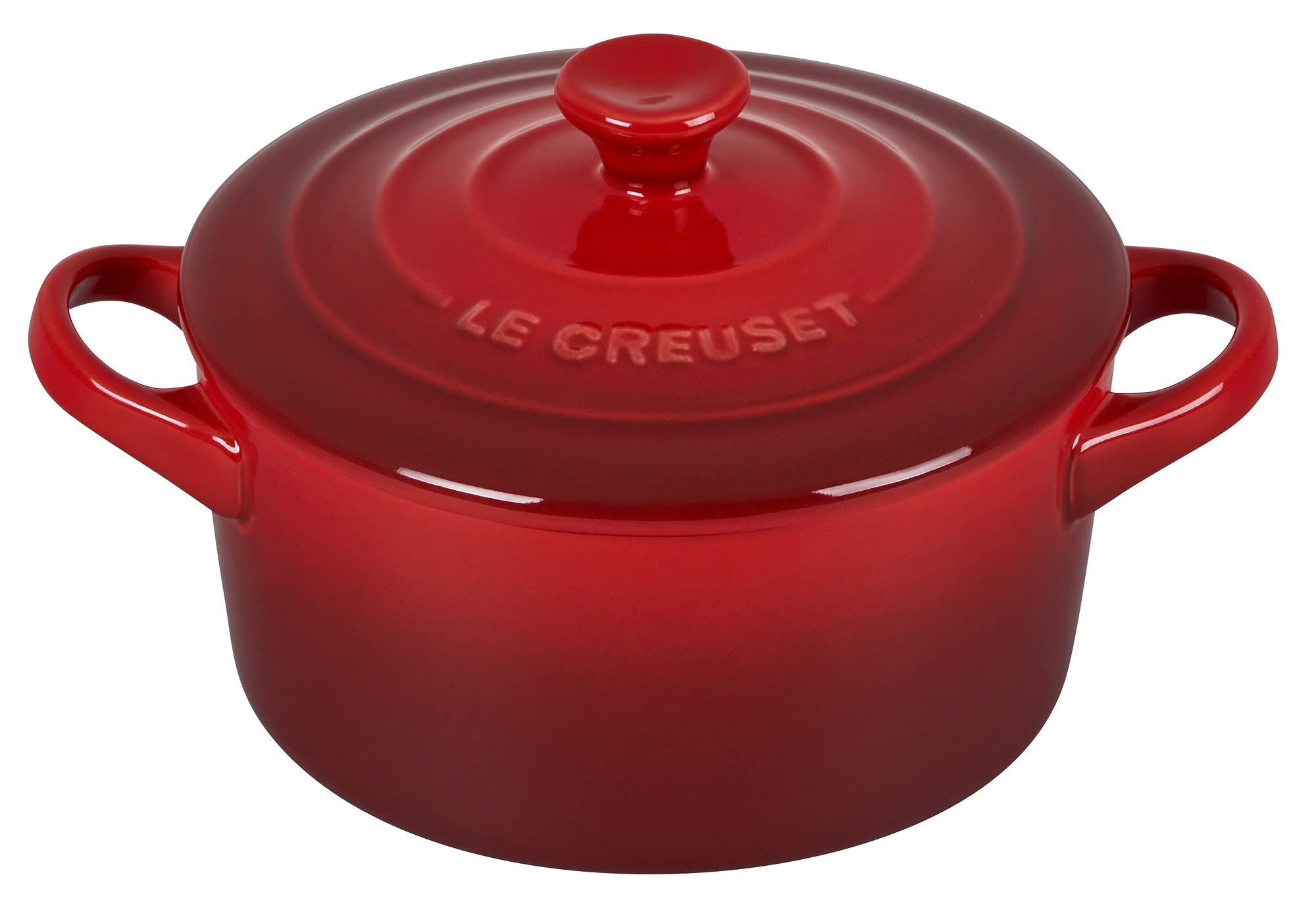 Le Creuset Stoneware Mini Round Cocotte, 14 Oz., Cerise