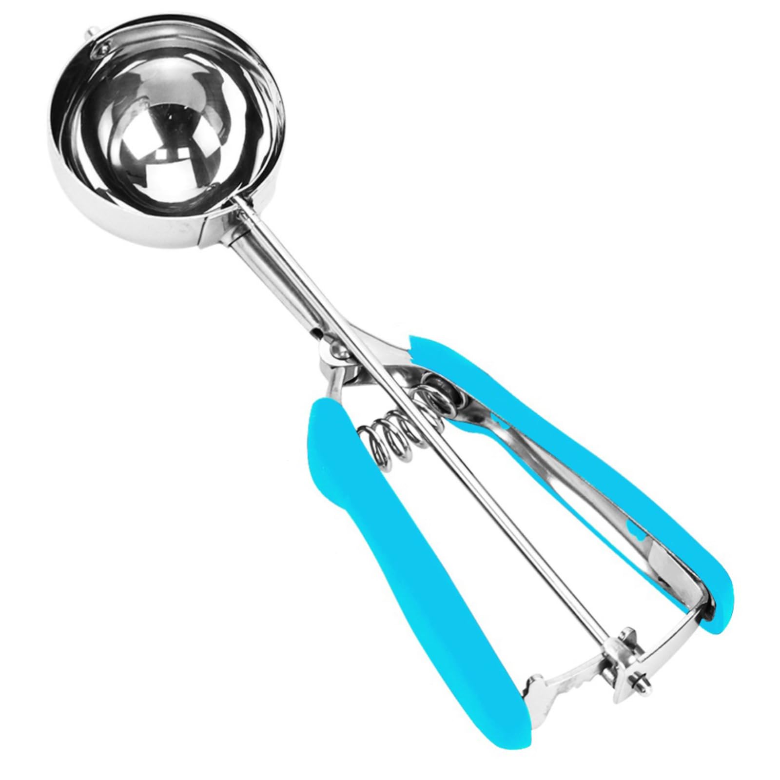 Ice Cream Scoop, 18/8 Stainless Steel Cookie Scoop, 5.3Tbsp/80ml/2.7oz Cookie Dough Scoop, Ice Cream Scooper with Trigger Releas