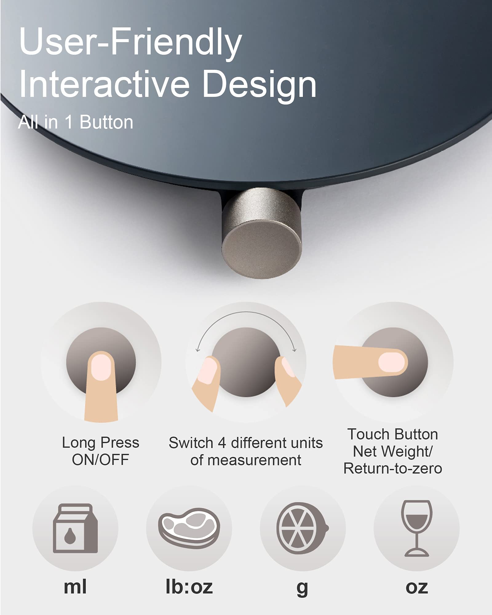 Hoto Smart Food Scale, Kitchen Scale, Food Scales Digital Weight Grams And Oz, Coffee Scale, Kitchen Scale With 0.1G High Precis