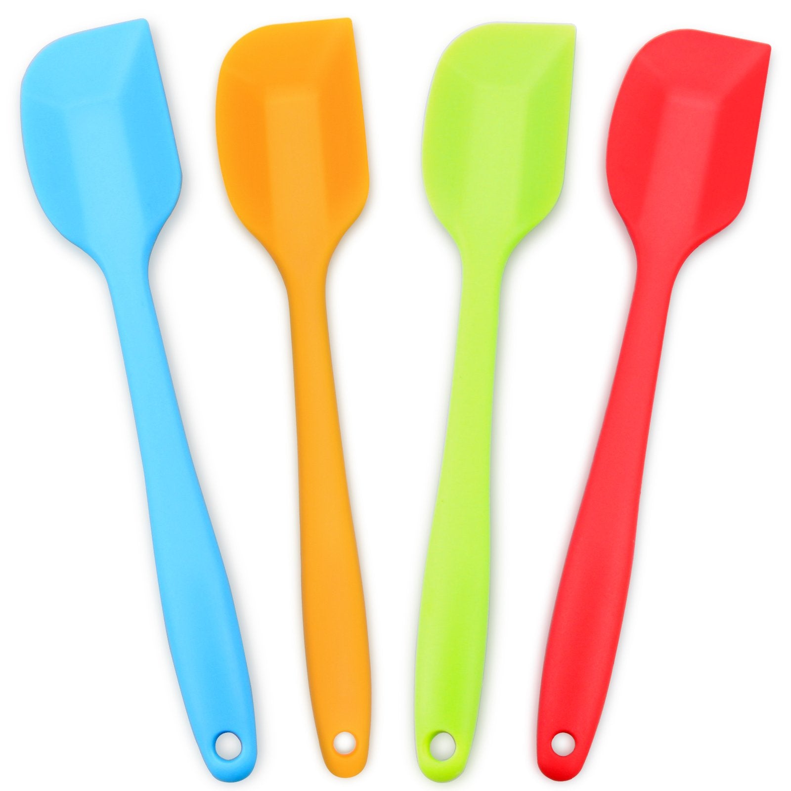 Silicone Spatula 4-Piece Set, Heat-Resistant Non-Stick Rubber Spatulas With Stainless Steel Core, Grey