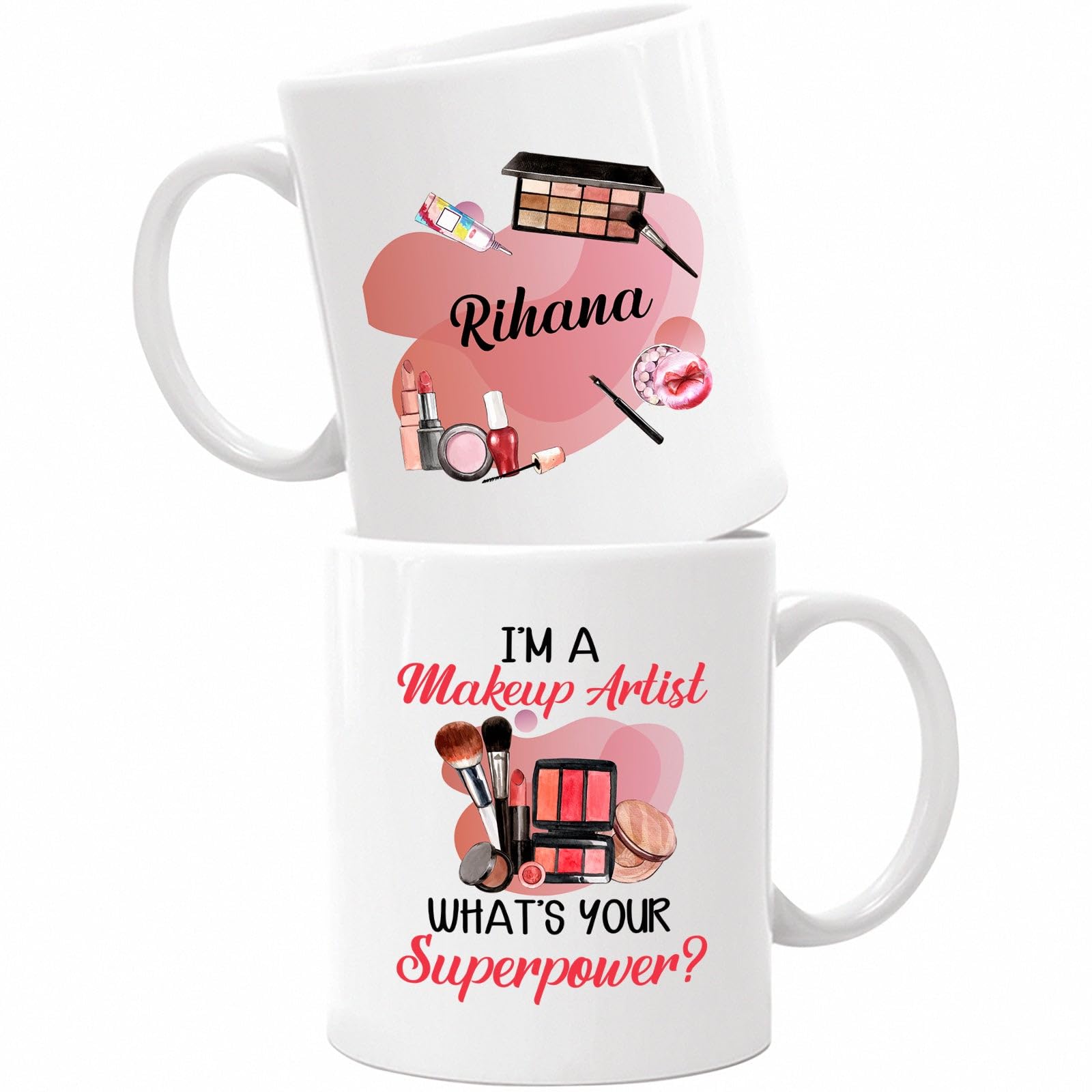 Makeup Artist Ceramic Mug, Gift For Cosmetologist, Personalized Makeup Artist Coffee Mug, Custom Esthetician Cup With Name, Make