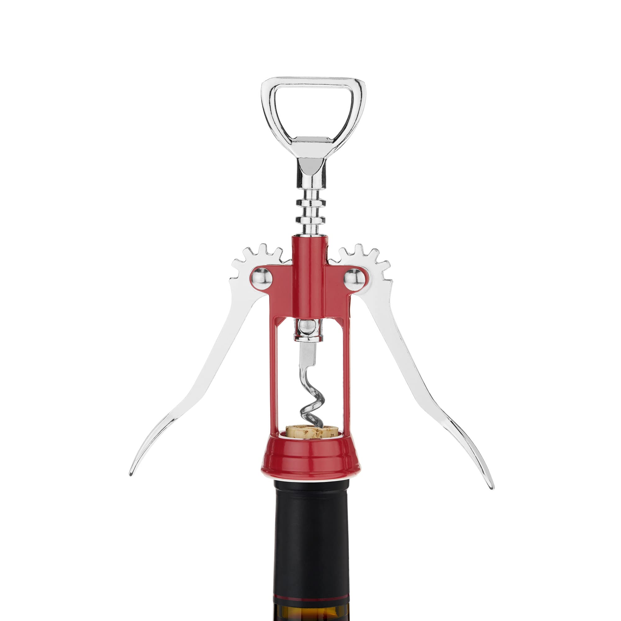 True Soar Red Winged Corkscrew, Self Centering Worm, Bottle Opener