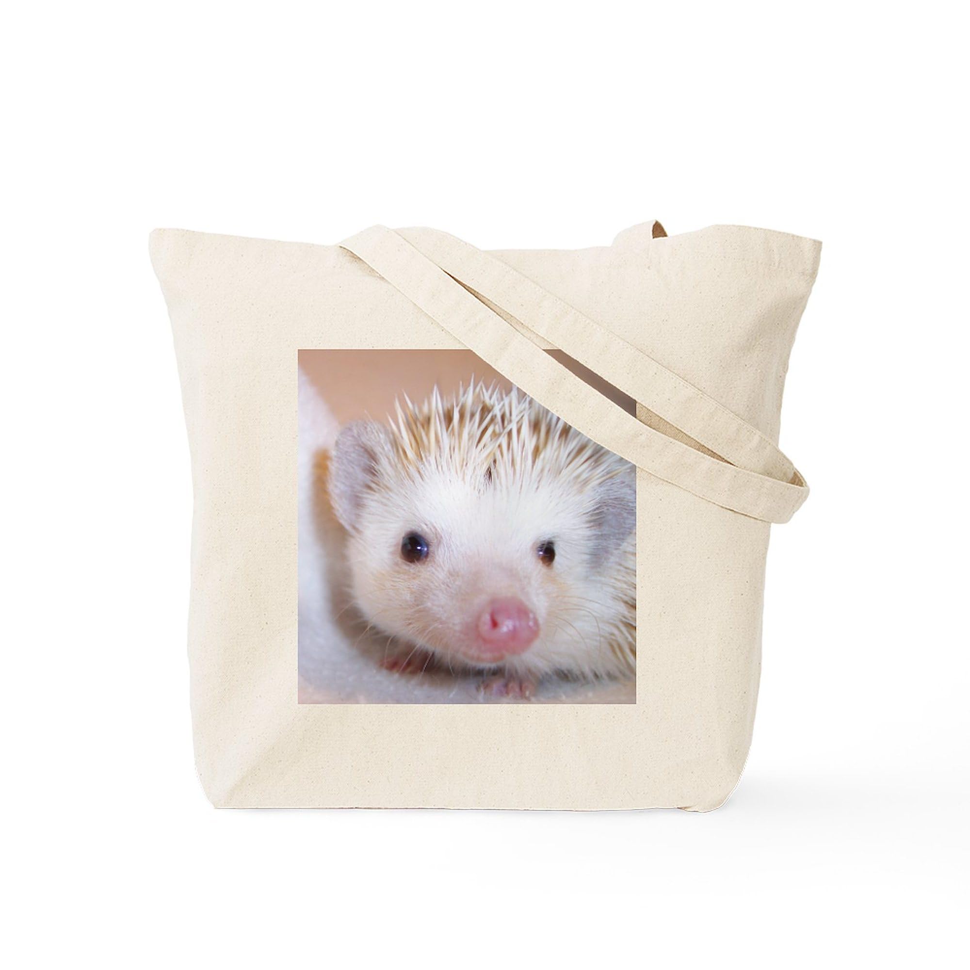 Cafepress Hedgehog Close Up Tote Bag Natural Canvas Tote Bag, Reusable Shopping Bag