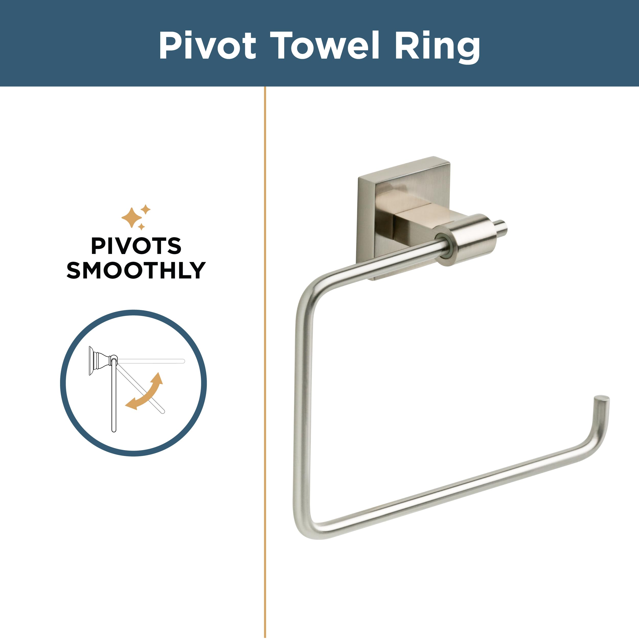 Franklin Brass MAX46-SN Maxted Towel Ring in Brushed Nickel