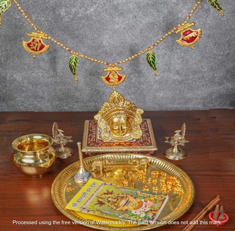 Divyakosh Metal Bandarwal/Thorana/Thoranam for VAR Laxmi/Ganpati/Diwali, Hanging for Main Entrance (Size 37 Inch,Gold) TORAN ONL