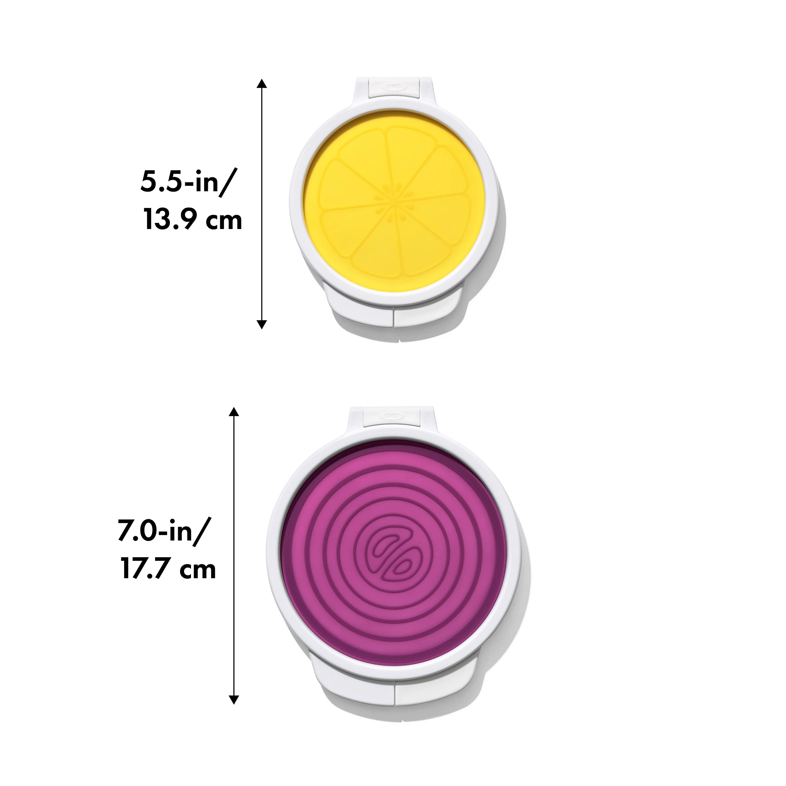 Oxo Good Grips Cut & Keep Reusable Silicone Produce Saver Set - Onion And Lemon