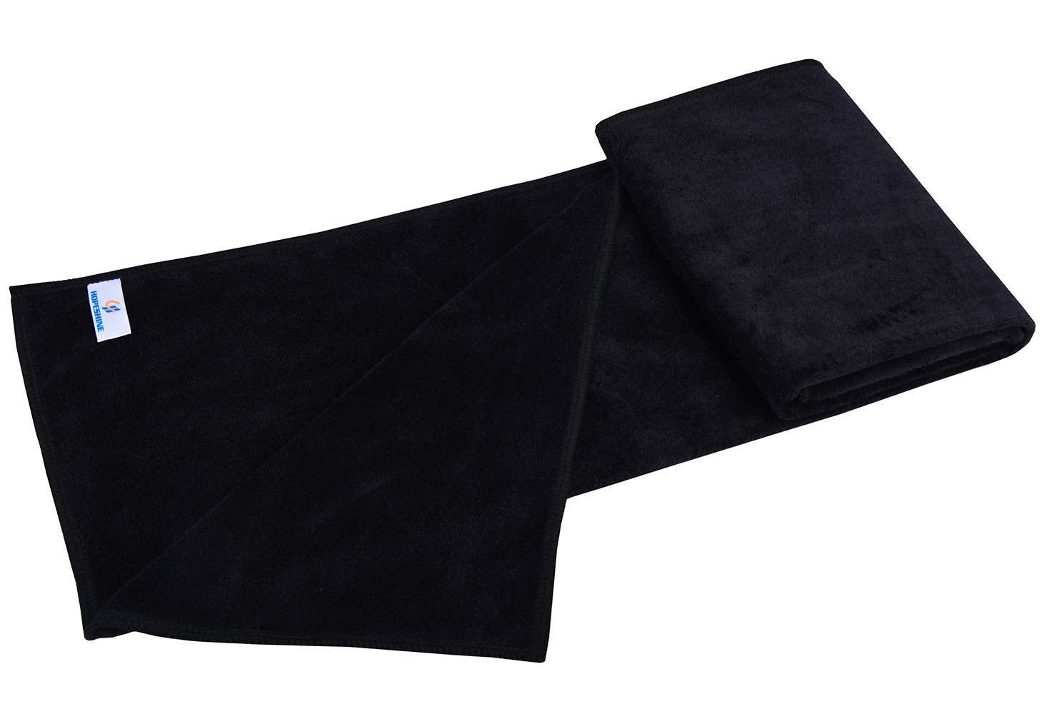 HOPESHINE Microfiber Exercise Fitness Home Gyms Towels for Men & Women Absorbent Sweat Yoga Towels Sports Towels Soft Fast Drying 3 Pack (Black 3-Pack  16inch X 32inch)