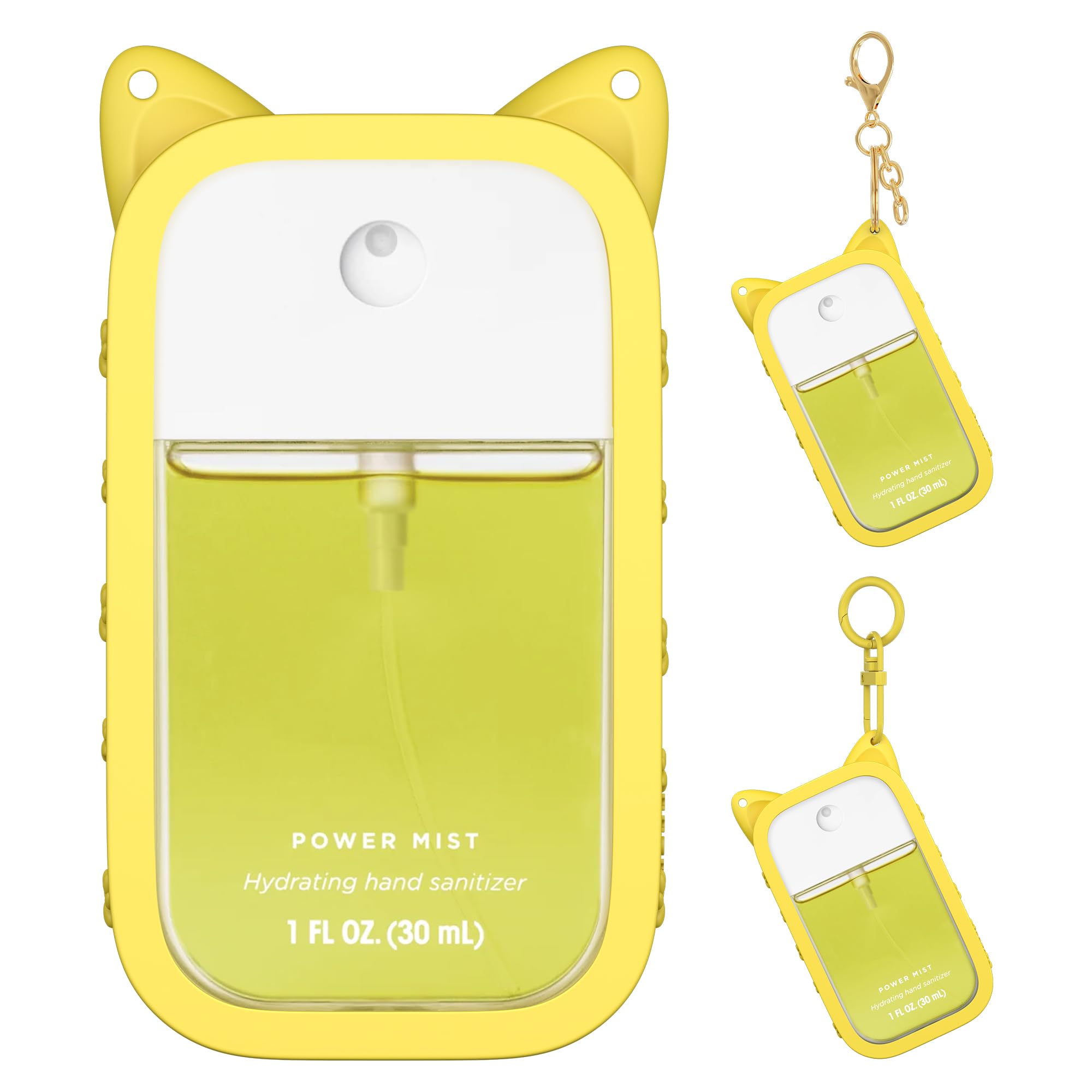 1 Pack Silicone Case Compatible With Touchland Hand Sanitizer Spray (Fit For 1 Fl Oz/30 Ml Ver), Portable Keychain Cute Color Ea