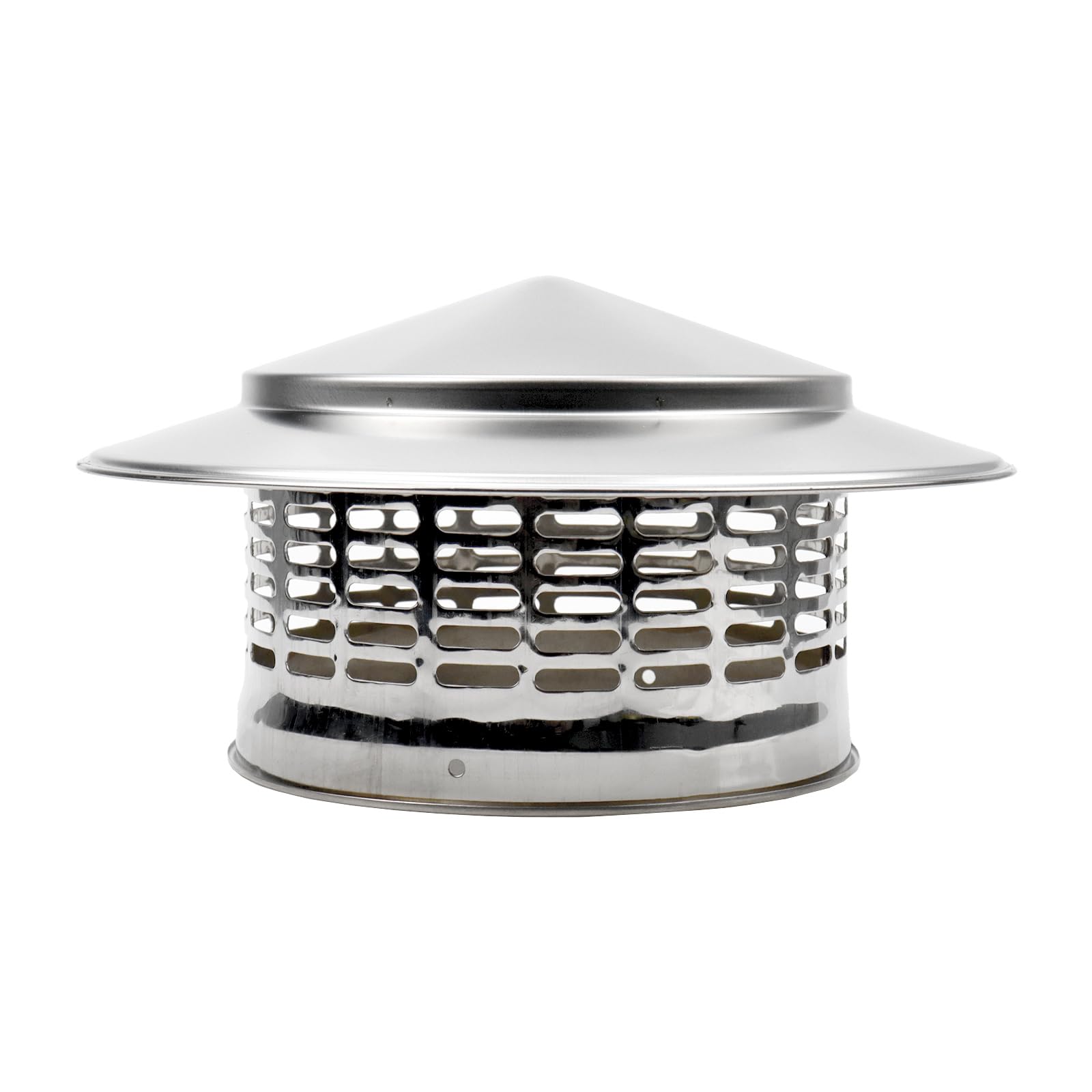Antrader 6.3 Inch Cone Top Chimney Cap, Round Chimney Cap Chimney Cover Cap Chimney Cover Outside Roof Silver Fireplace Screen C