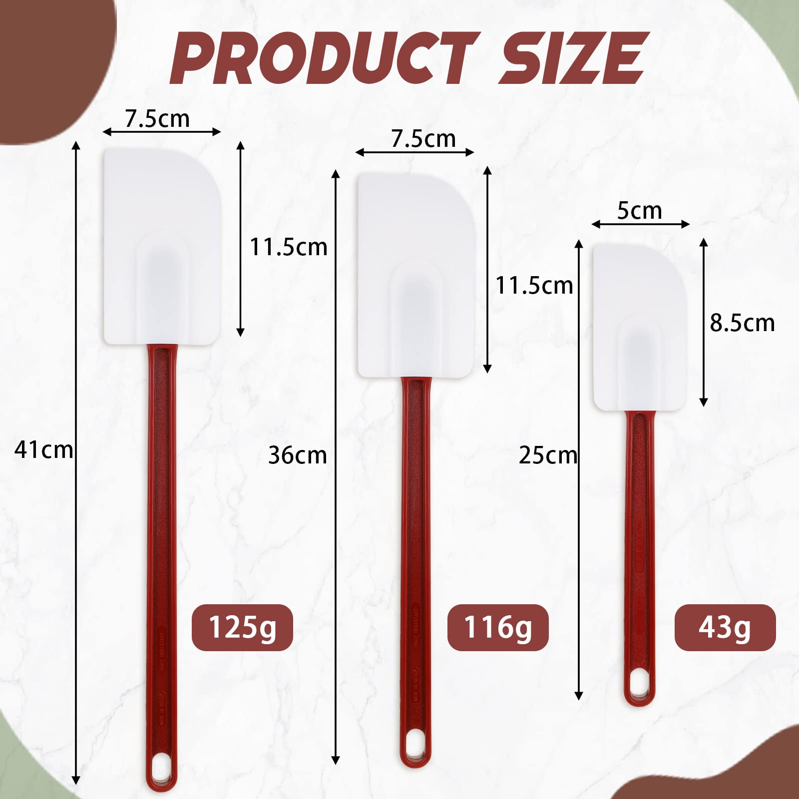 Set Of 3 Commercial Silicone Spatulas For Cooking High Heat Resistant Silicone Scraper Commercial Baking Spatula For Kitchen Coo