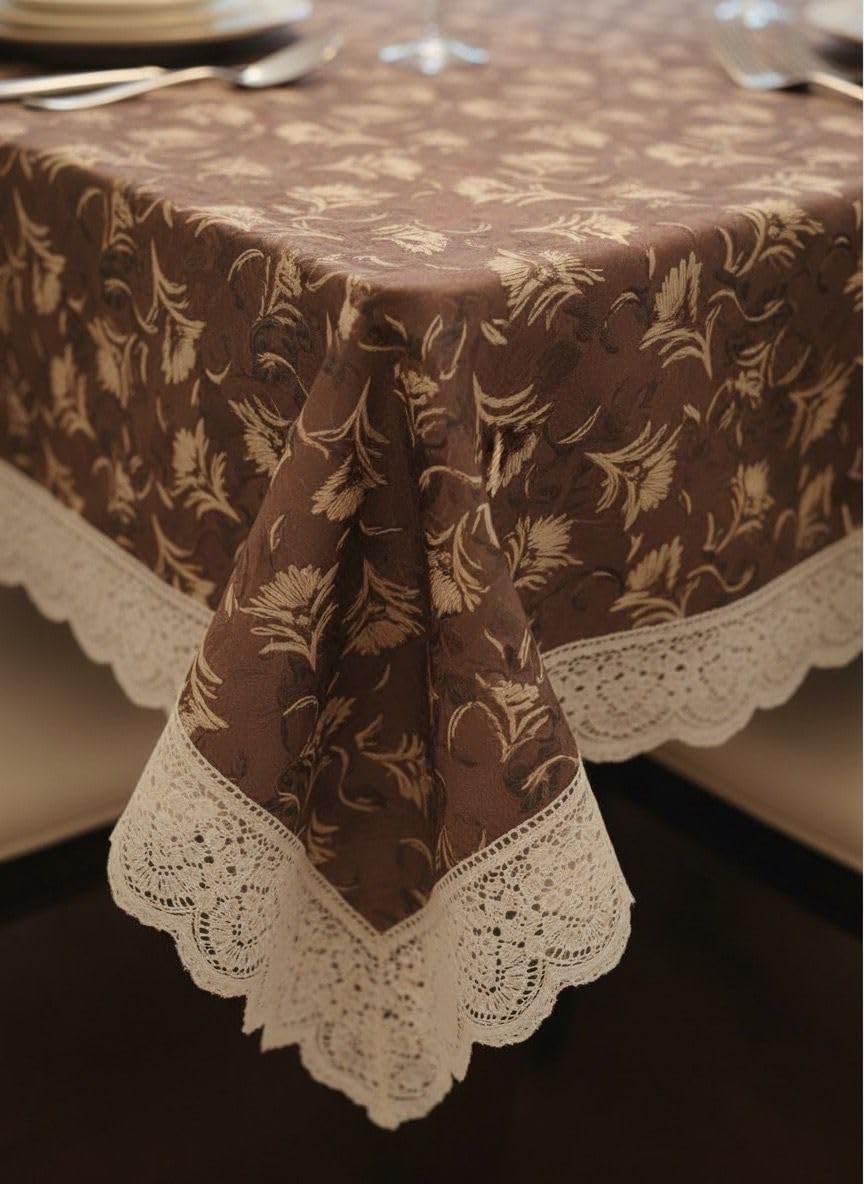 CASANEST Thick PVC Printed Dining Table Cover, 810 Seater Size60 * 108 inch, Waterproof Easy to Clean, Multi color105