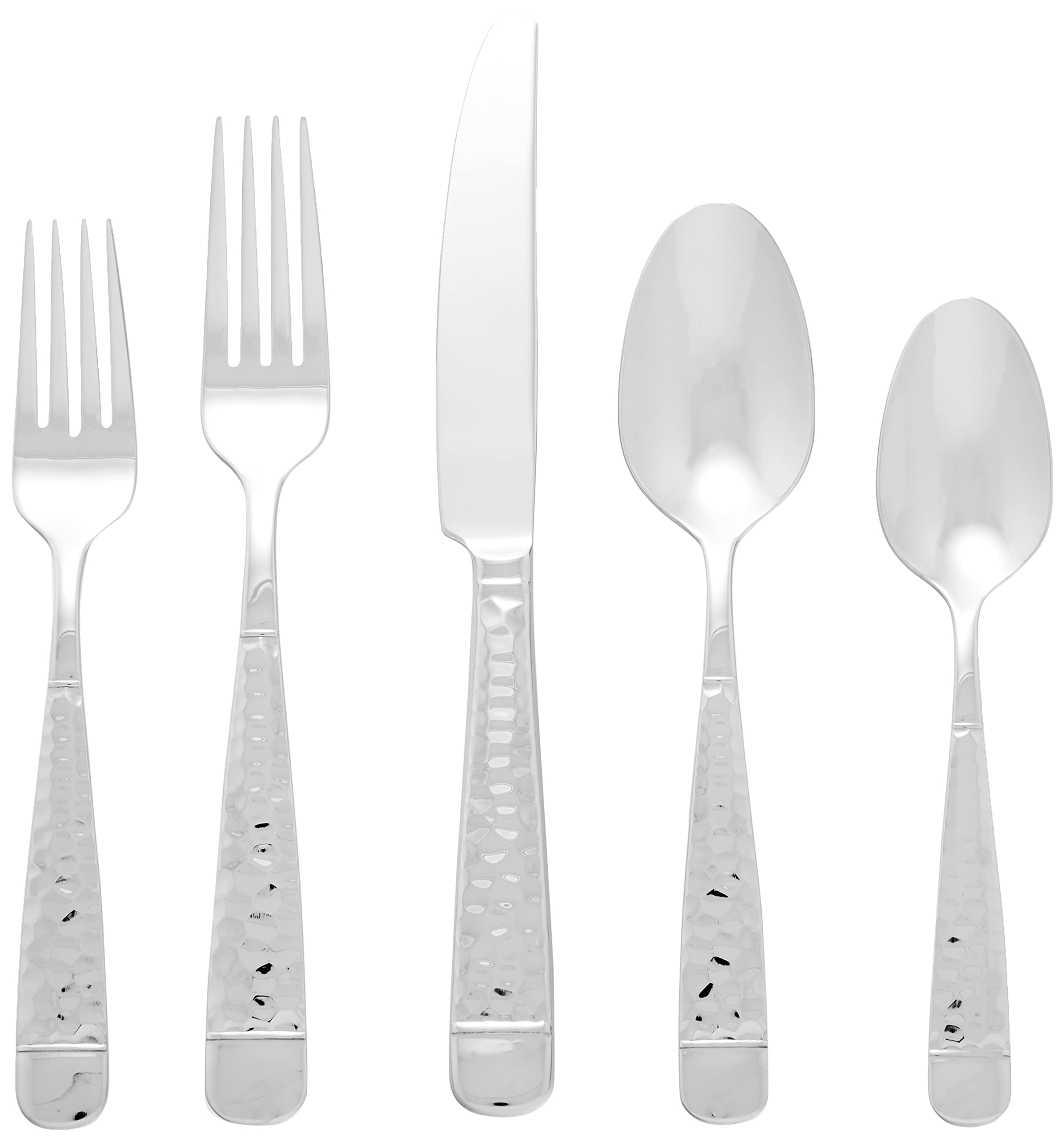 Lenox Eastwood 65-Piece Flatware Set, 12.45 Lb, Metallic