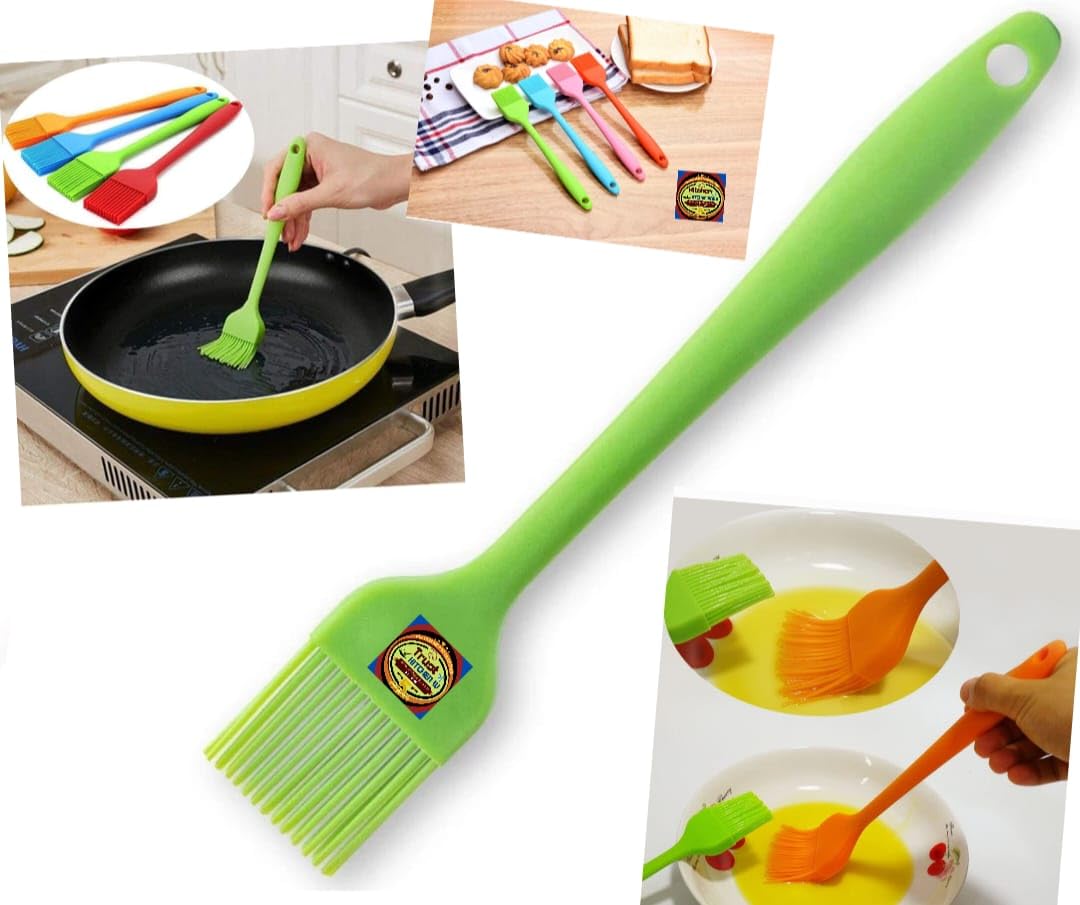 Silicone Brush Oil Basting Heat Resistant NonSticky Grilling For Baking Bbq Brush High Holding Capacity For All Glazes, Butter,