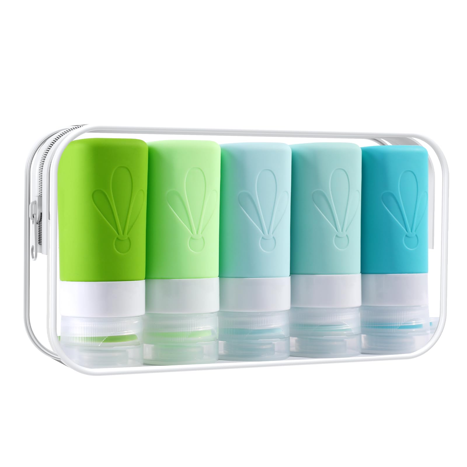 Insfit Travel Bottles For Toiletries, Tsa Approved 2Oz Travel Size Containers, Bpa Free Leak Proof Squeezable Silicone Tubes For