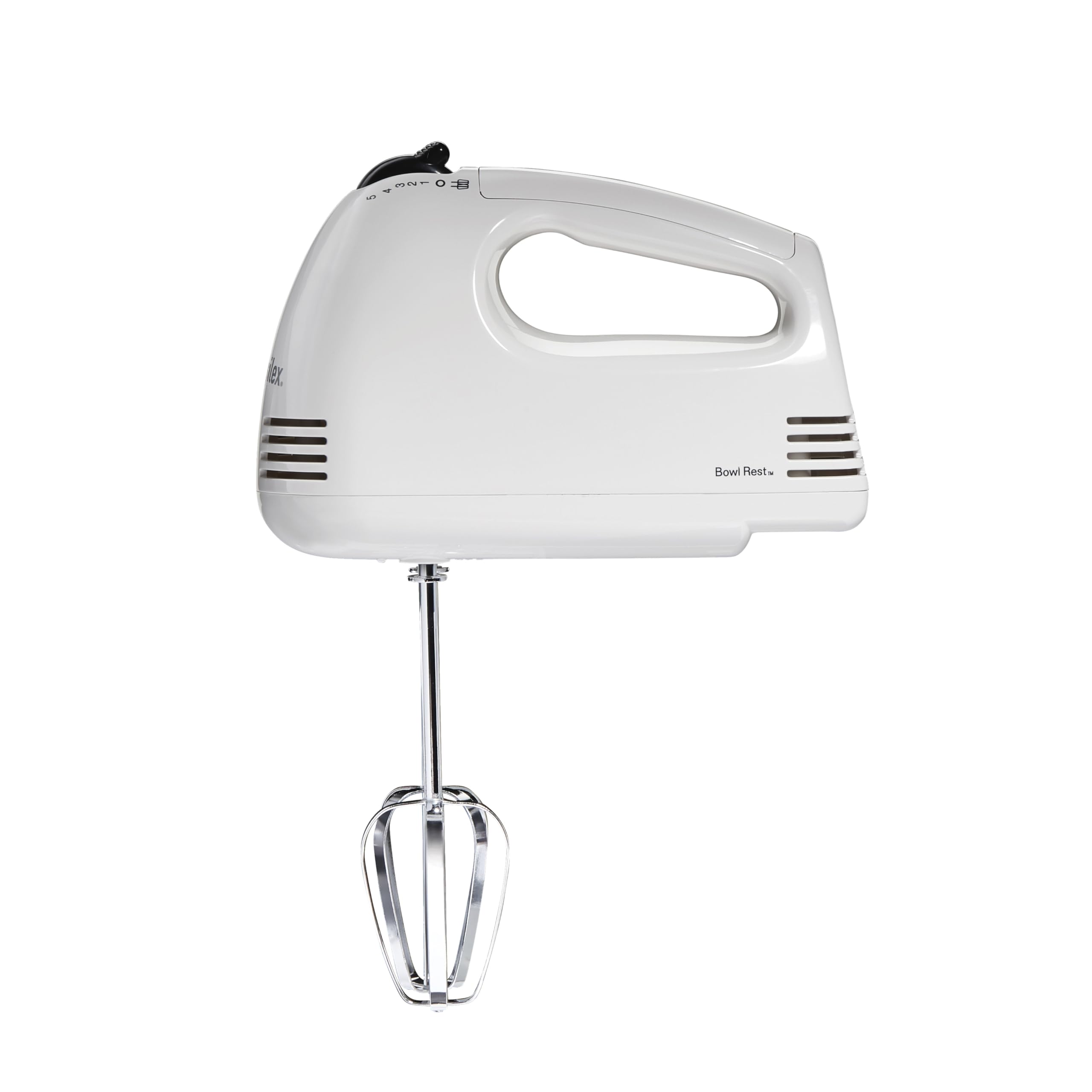 Proctor Silex 5-Speed Electric Hand Mixer With Bowl Rest Compact And Lightweight Effortless Mixing, White (62515Ps)