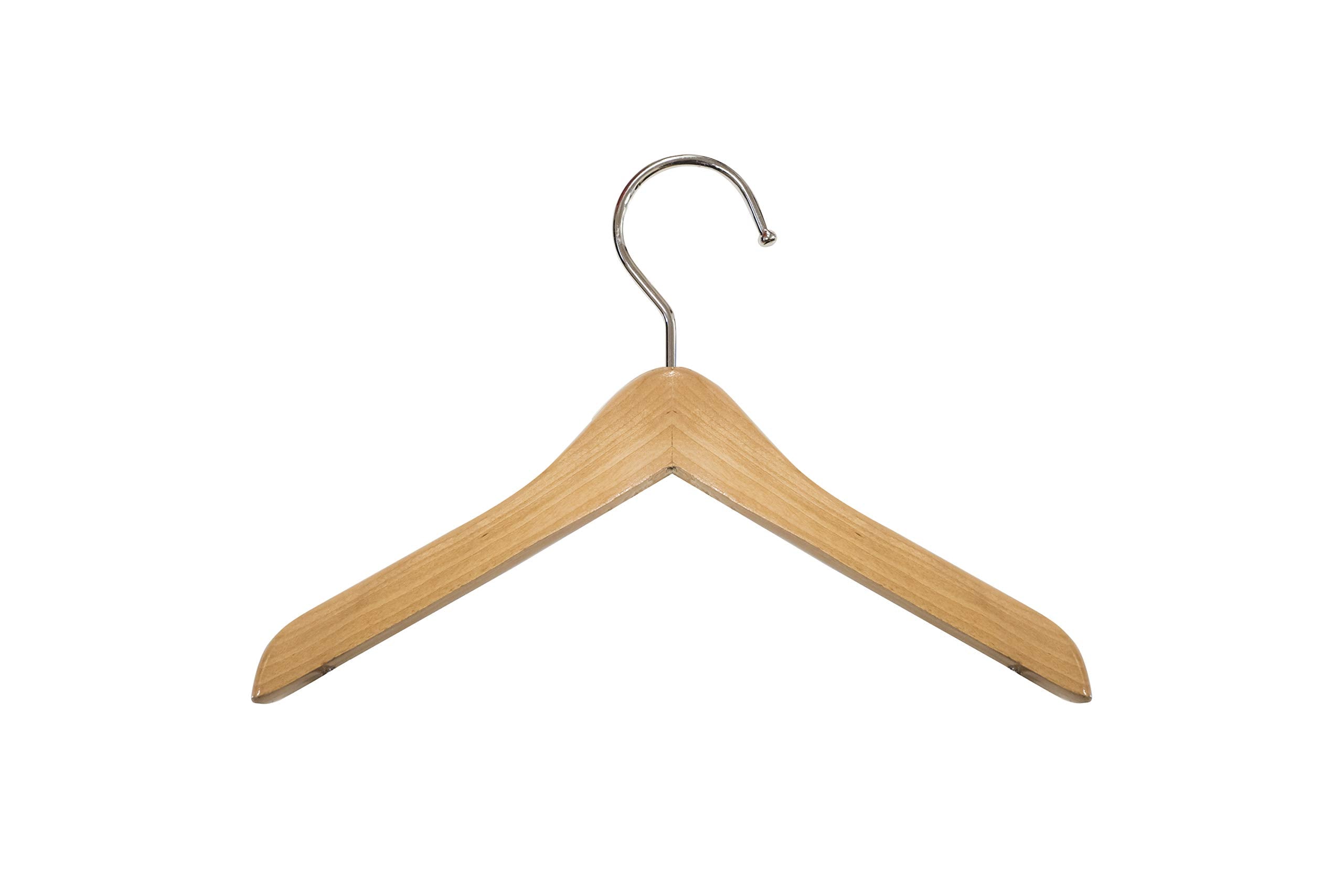 Nahanco Mini812 8'' Mini Wooden Hangers For Dolls Clothes, Pet Apparel Or Accessories, Natural (Pack Of 12)
