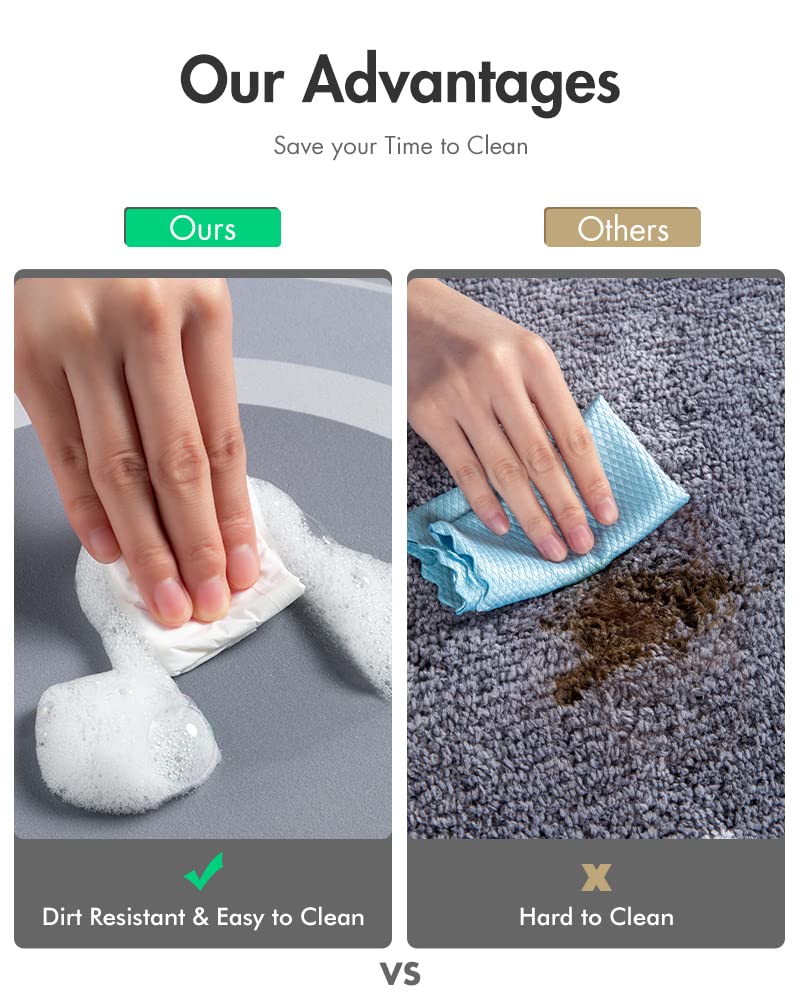 Montvoo Bathroom Rug Mat Runner Long-Bath Mat For Bathroom Non Slip Absorbent Quick Dry Thin Bath Rug-Bathroom Floor Mat Rubber