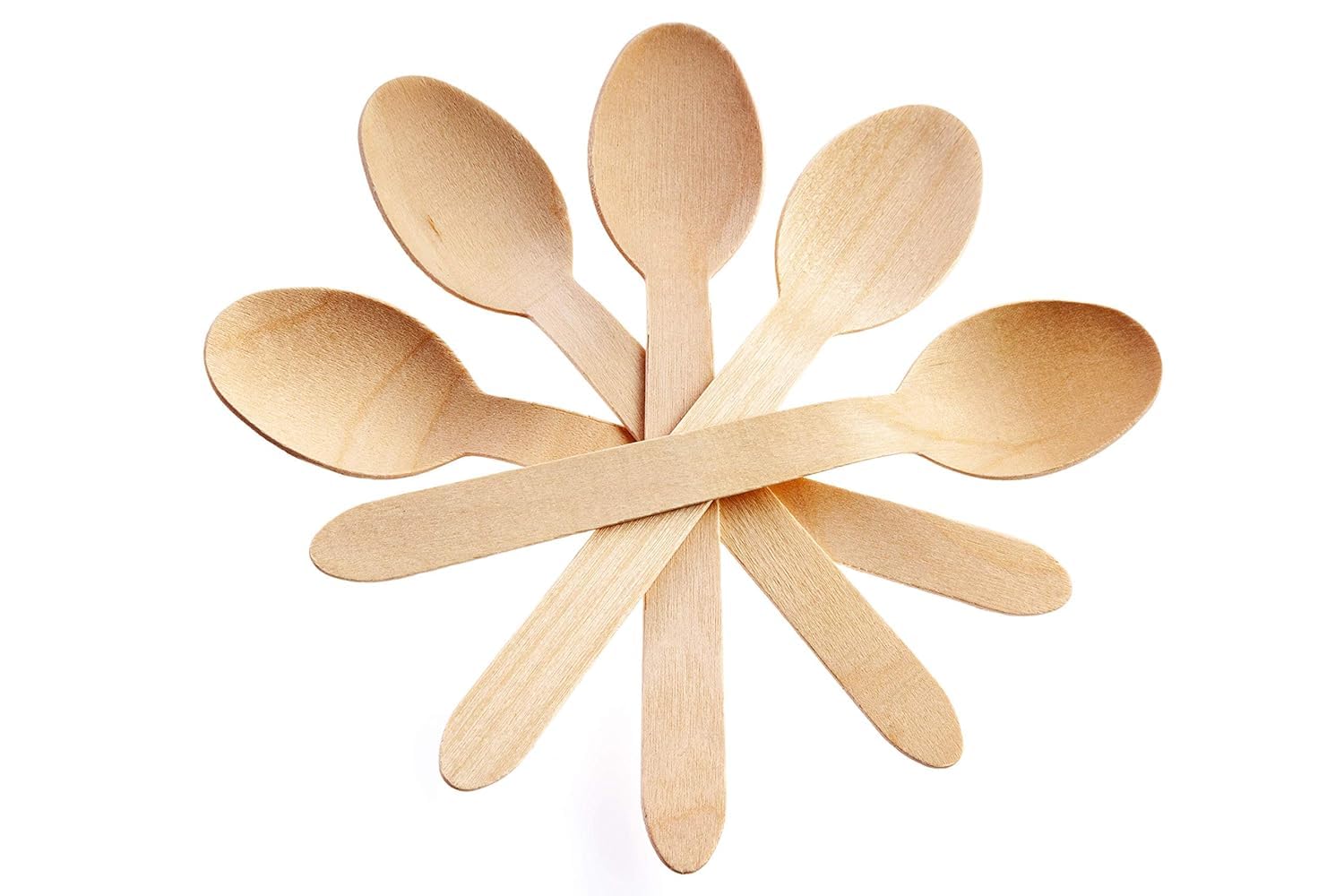 Perfect Stix 6.25'' Wooden Cutlery Spoons- Pack Of 250Ct,Light Brown