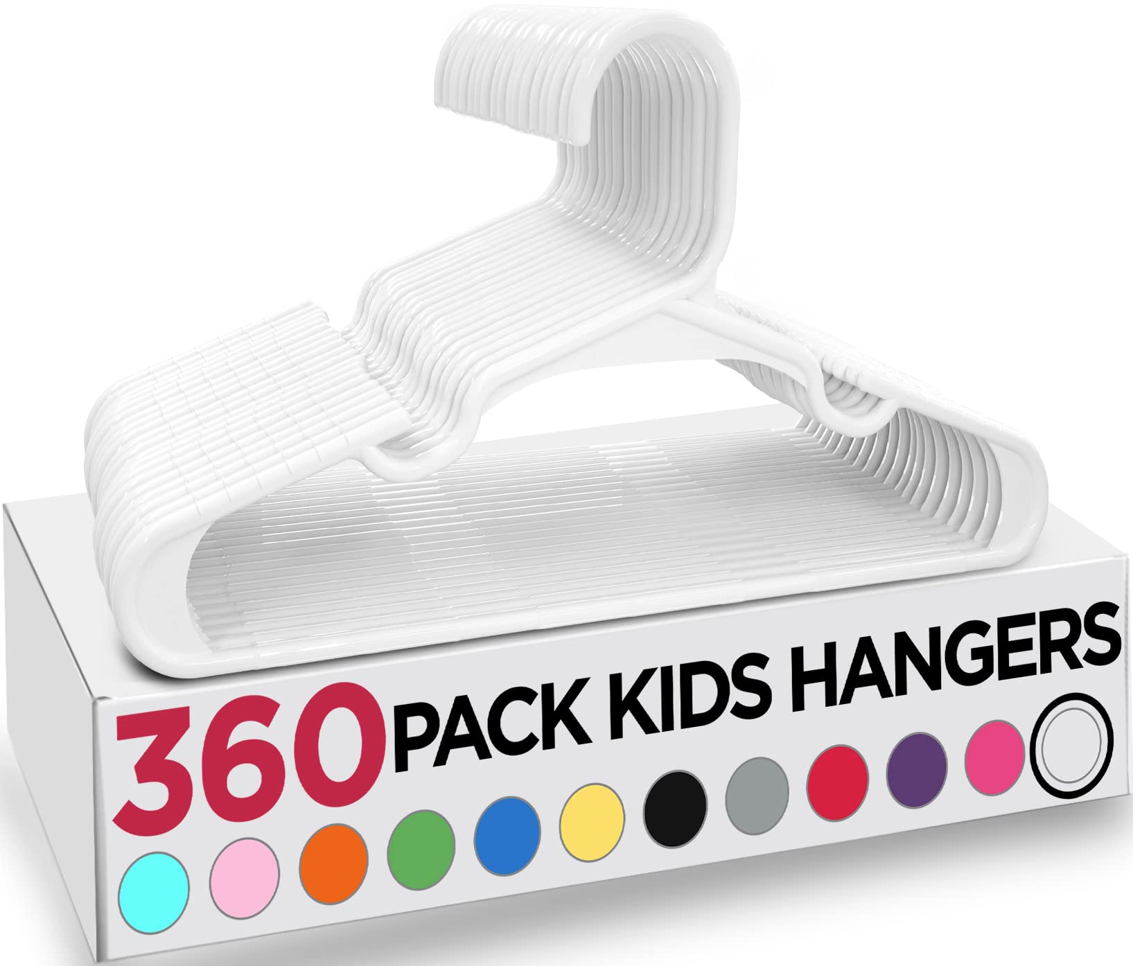 Utopia Home 360 Pack Kids Hangers - 11.5 Inch Plastic Baby Hangers For Closet - Childrens Hangers For Clothes & Infant Hangers F