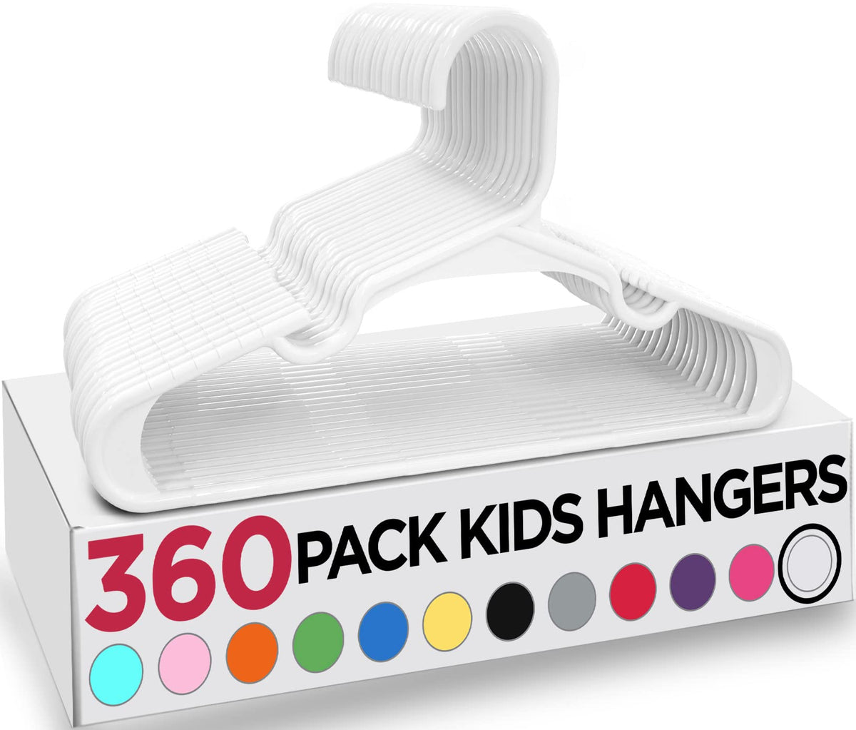 Utopia Home 360 Pack Kids Hangers - 11.5 Inch Plastic Baby Hangers For Closet - Childrens Hangers For Clothes & Infant Hangers F