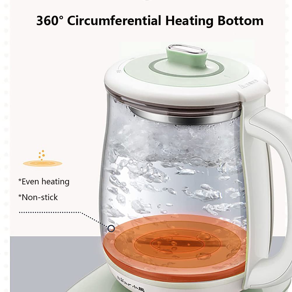Bear Ysh-C18S2 Health Pot, Electric Kettle Tea Maker With Infuser, Glass Kettle & Stew Pot, 16 Menus 18L 120V, Green