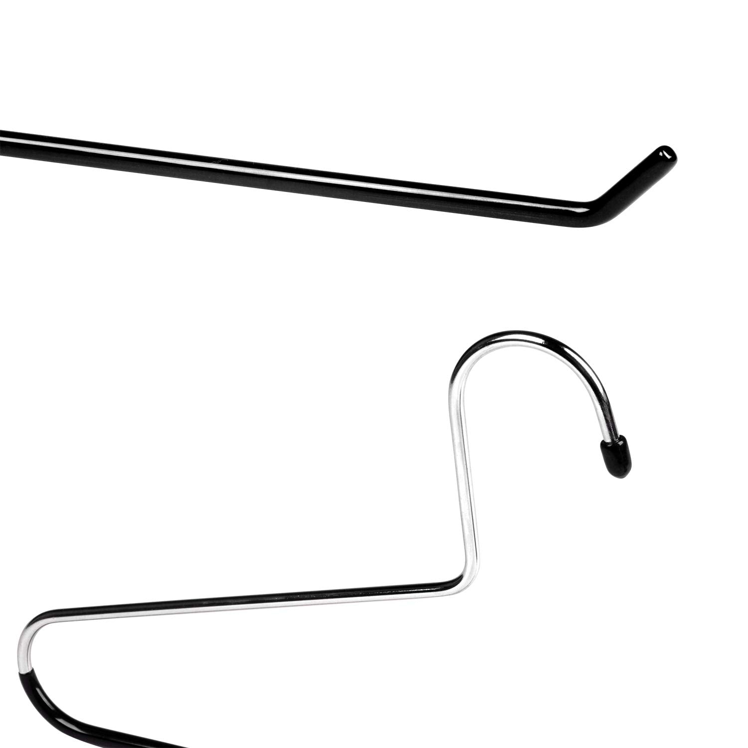 Vaslim 8 Pack Tablecloth Hanger Large Blanket Hangers Heavy Duty Black Vinyl Coated Nonslip - Great For Quilts, Comforters, Tabl