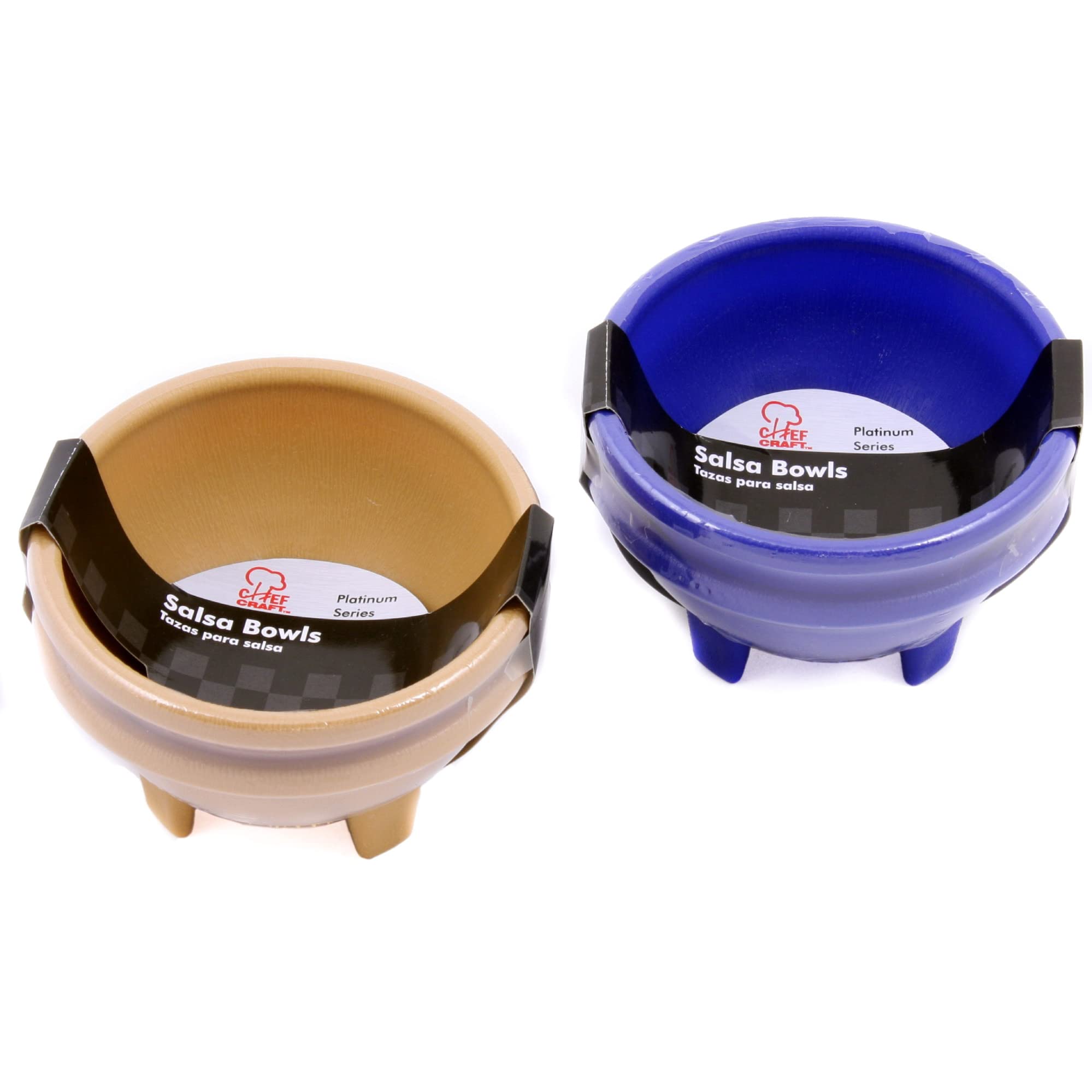Chef Craft Classic Salsa/Drip Bowls, 12 Ounce 2 Piece Set, Color May Vary